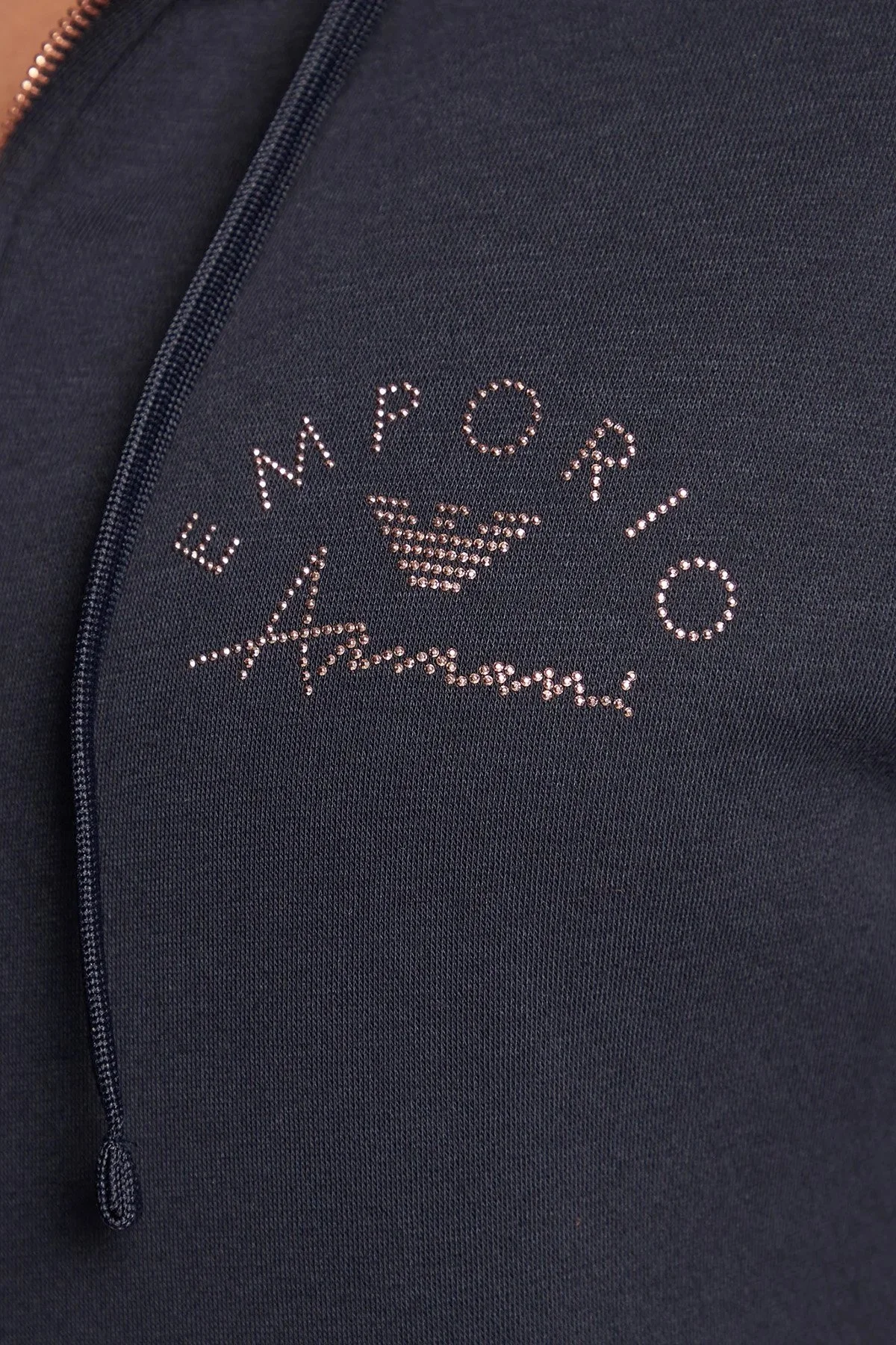 Emporio Armani Suni Kürk Astarlı Regular Fit Kapüşonlu Bayan Sweat 164610 3F256 00135 LACİVERT - 5