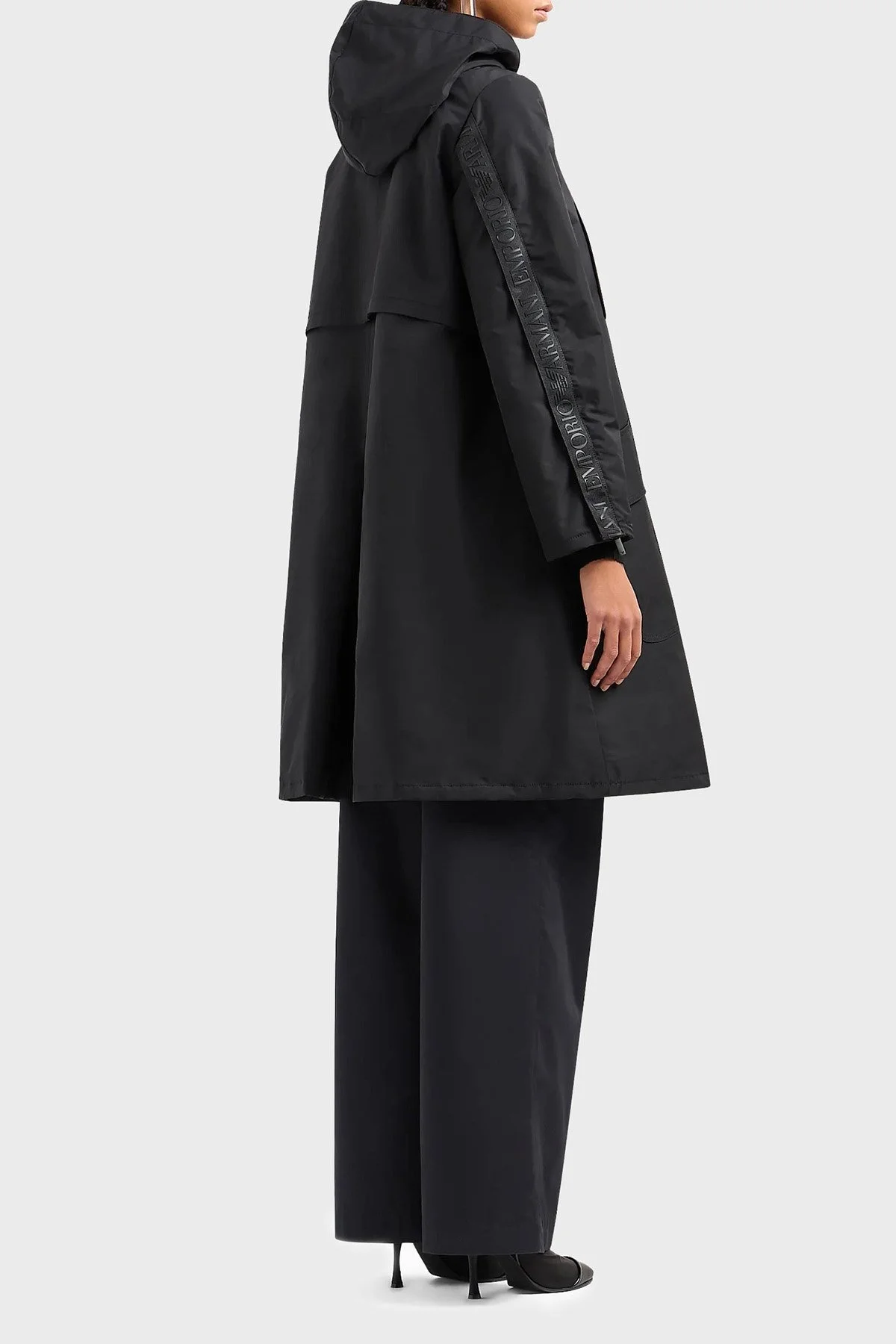 Emporio Armani Suya Dayanıklı Kapüşonlu Bayan Kaban 3D2L74 2NFNZ 0999 SİYAH - 2
