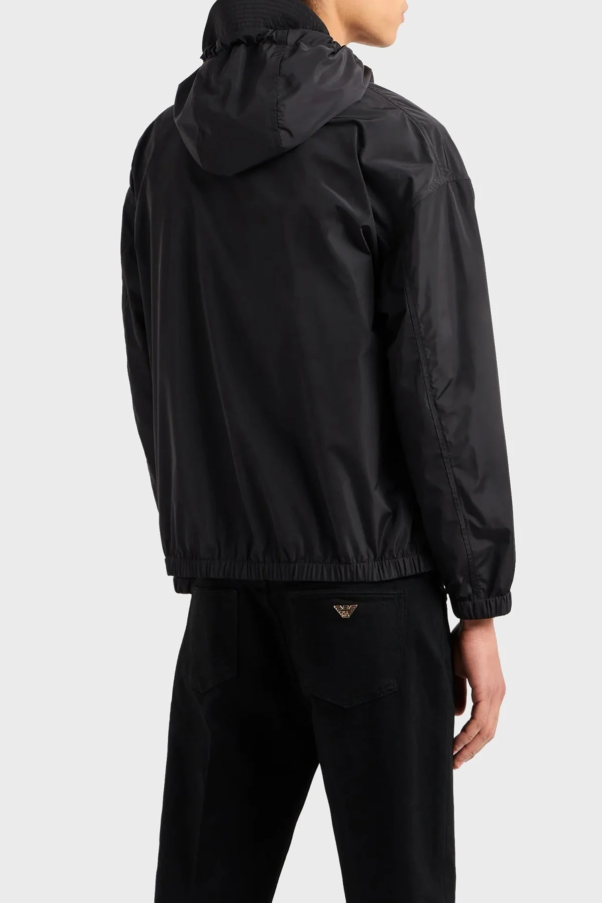 Emporio Armani Suya Dayanıklı Kapüşonlu Erkek Mont 3D1BG8 1NMPZ 0999 SİYAH - 2