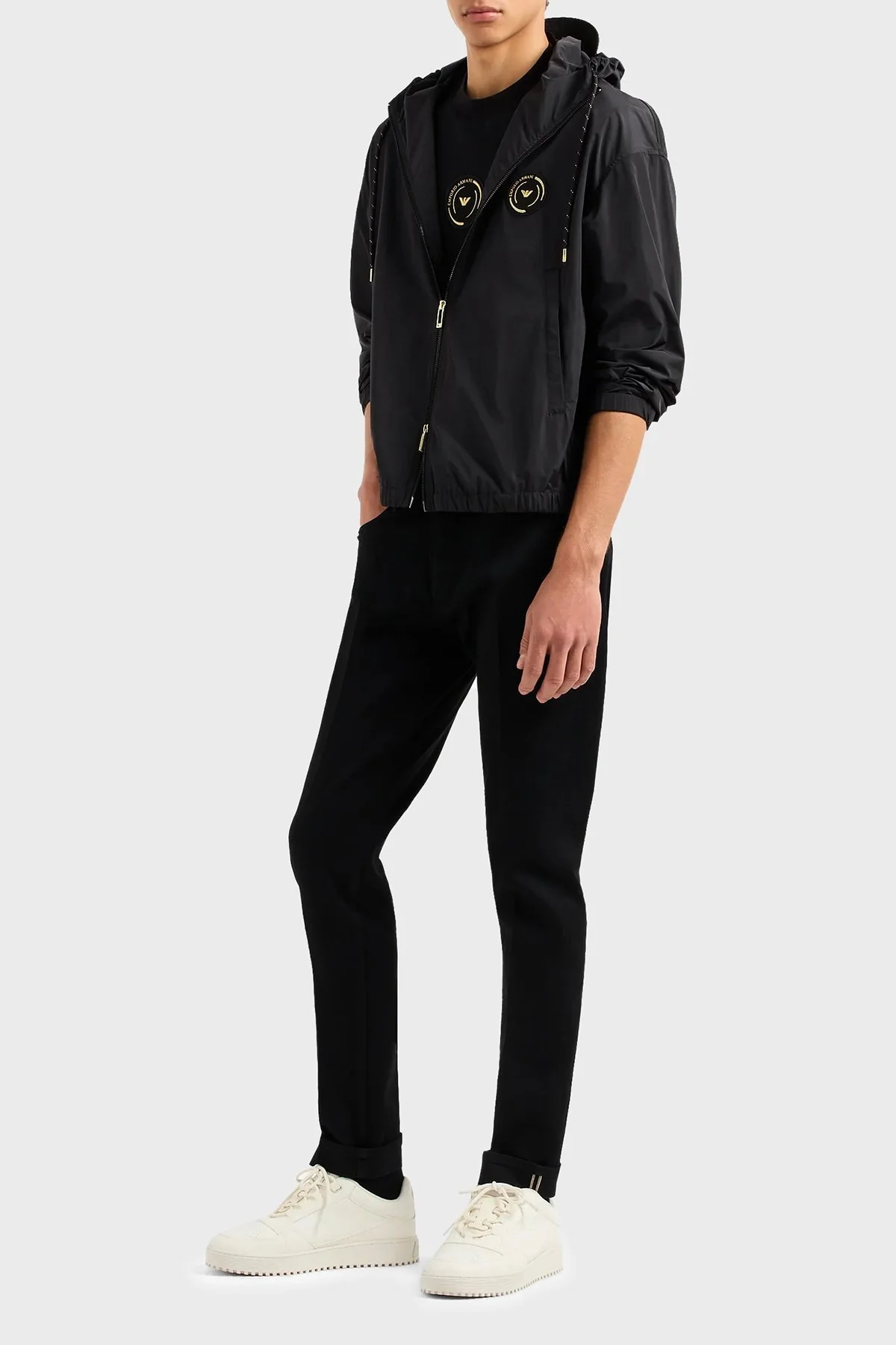 Emporio Armani Suya Dayanıklı Kapüşonlu Erkek Mont 3D1BG8 1NMPZ 0999 SİYAH - 3