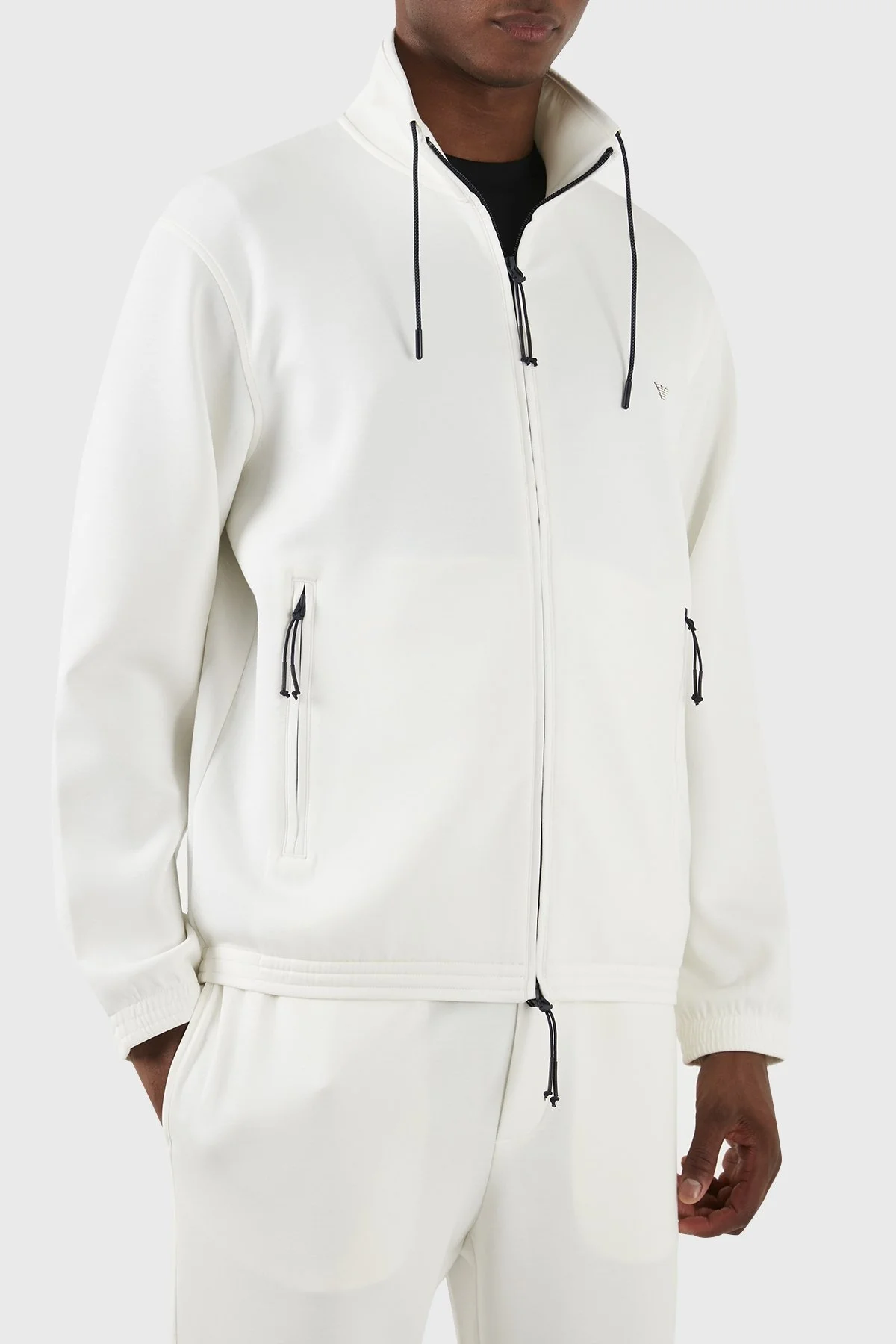 Emporio Armani Suya Dayanıklı Regular Fit Dik Yaka Erkek Sweat EM000083 AF10103 U1105 BEYAZ - 3