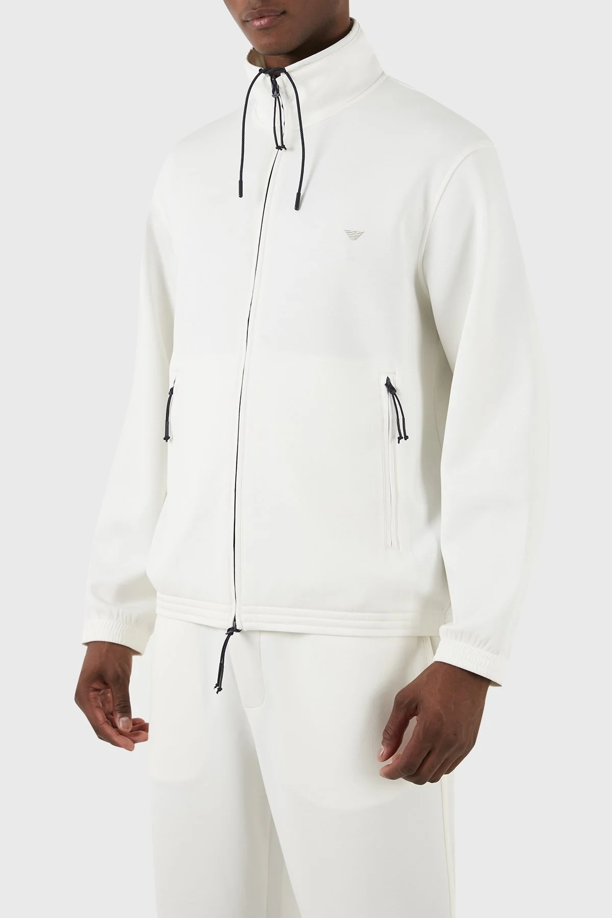 Emporio Armani Suya Dayanıklı Regular Fit Dik Yaka Erkek Sweat EM000083 AF10103 U1105 BEYAZ - 5