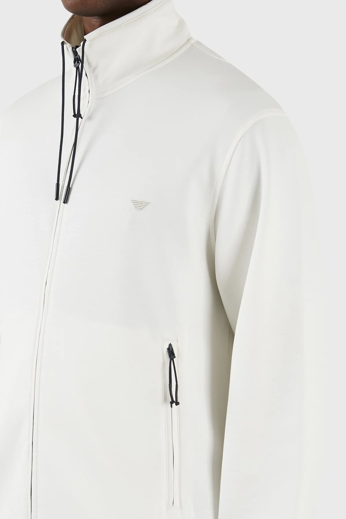 Emporio Armani Suya Dayanıklı Regular Fit Dik Yaka Erkek Sweat EM000083 AF10103 U1105 BEYAZ - 6