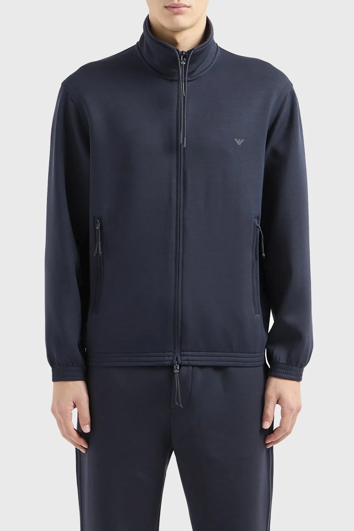 Emporio Armani Suya Dayanıklı Regular Fit Dik Yaka Erkek Sweat EM000083 AF10103 UB118 LACİVERT - 1