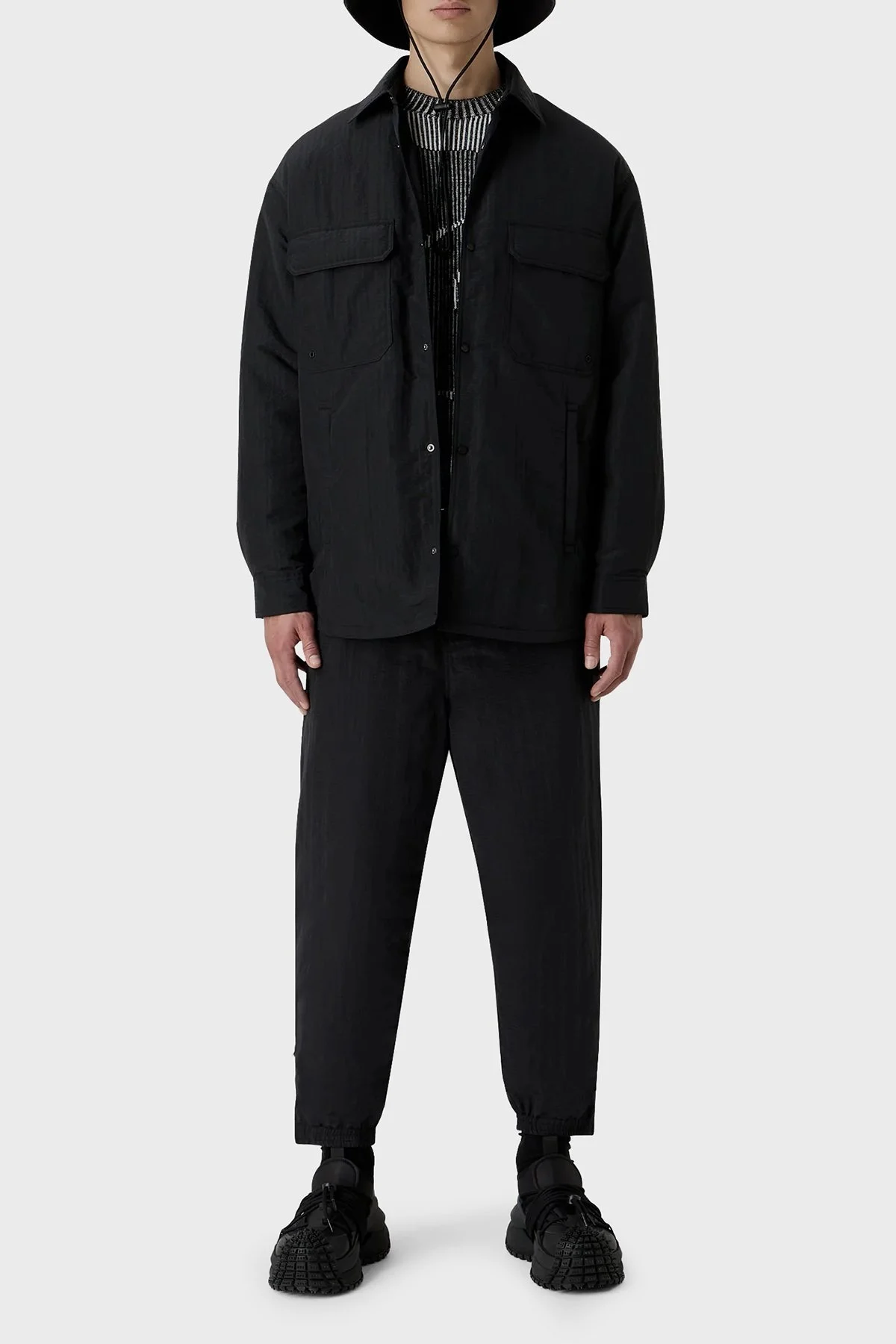 Emporio Armani Suya Dayanıklı Regular Fit Gofre Erkek Mont 3D1BA1 1NJUZ 0999 SİYAH - 3