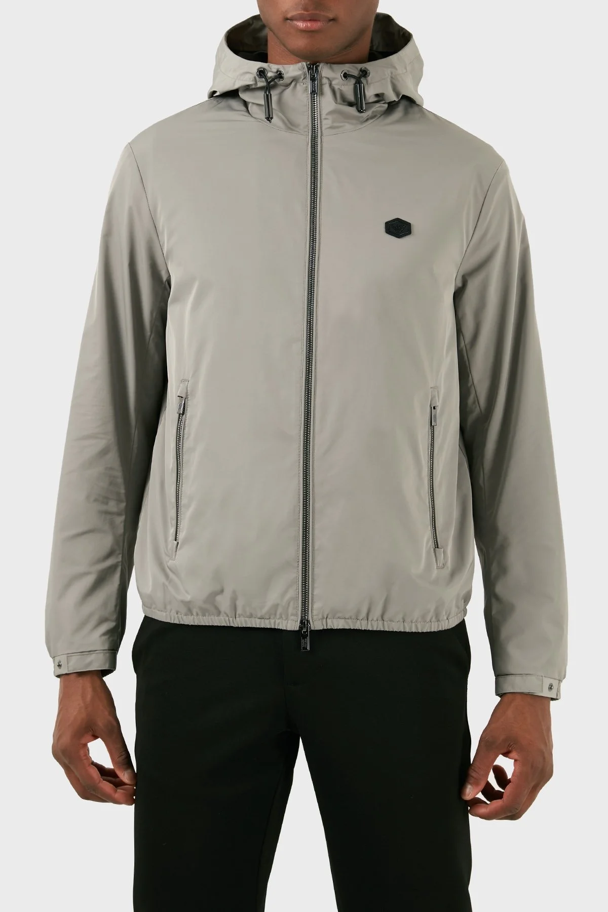 Emporio Armani Suya Dayanıklı Regular Fit Kapüşonlu Erkek Mont 8N1BQ0 1NZQZ 0643 GRİ - 6