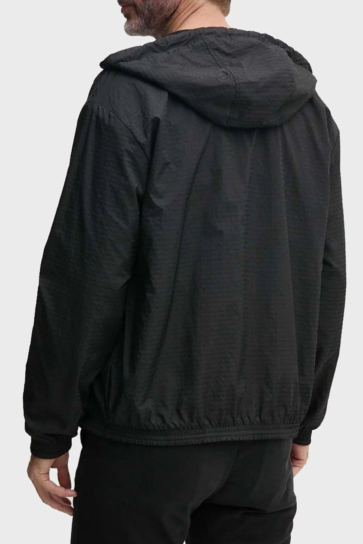 Emporio Armani Suya Dayanıklı Streç Pamuklu Çift Taraflı Bomber Erkek Ceket 6D1MD3 1JHSZ 0999 SİYAH - 5