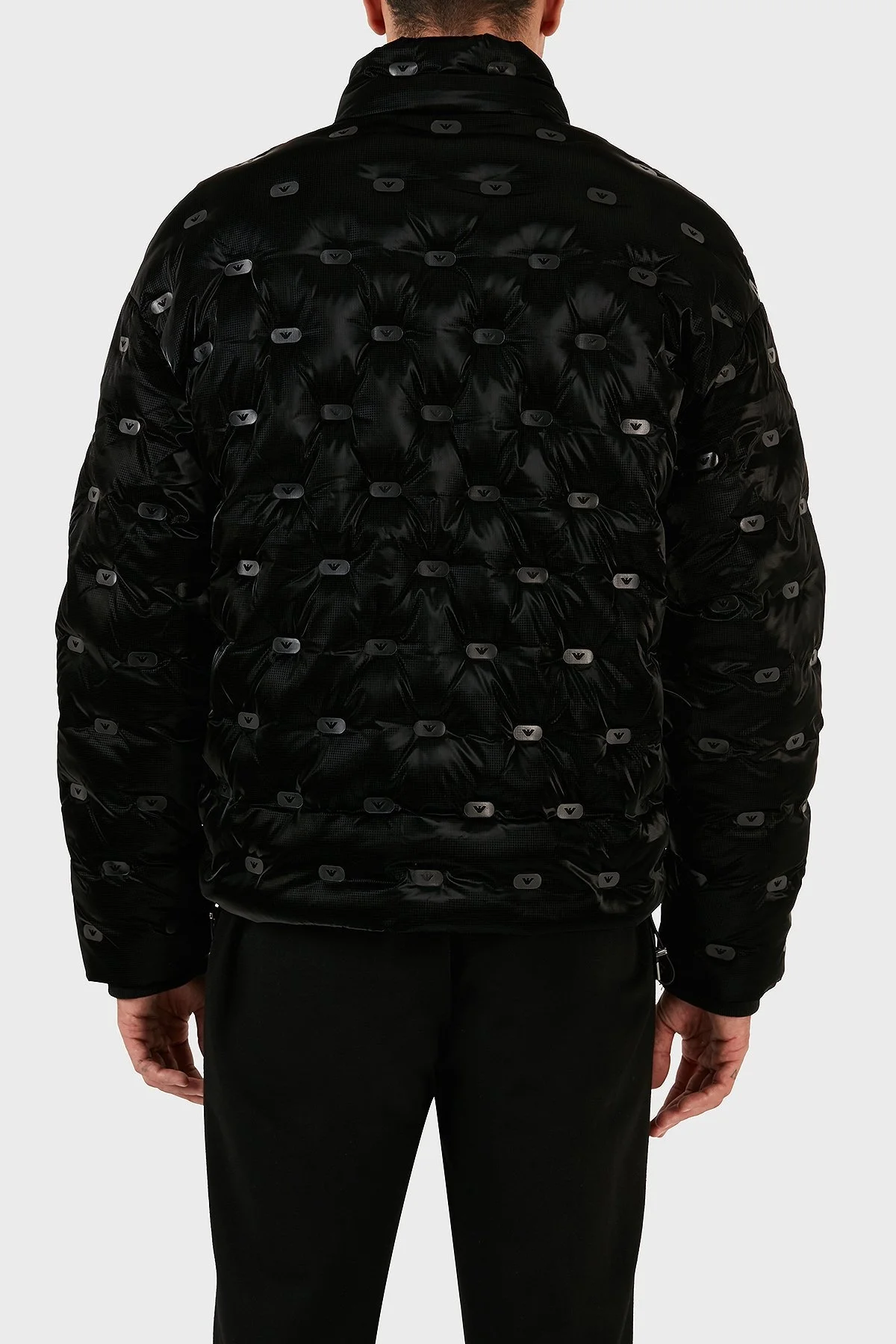 Emporio Armani Suya ve Soğuğa Dayanıklı Kuş Tüyü Dolgulu Regular Fit Erkek Mont 6R1B88 1NDGZ 0999 SİYAH - 2