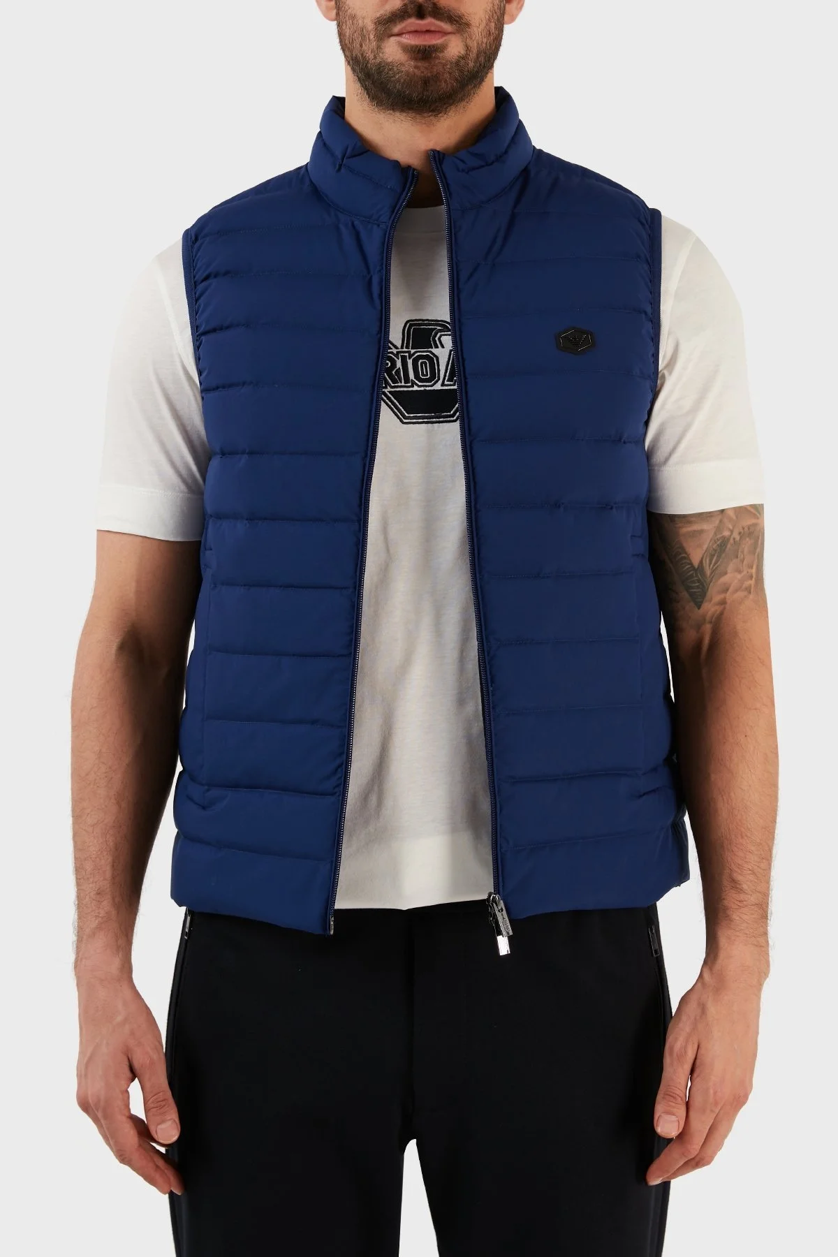 Emporio Armani Suya ve Soğuğa Dayanıklı Kuş Tüyü Dolgulu Slim Fit Erkek Yelek 8N1BQ1 1NLRZ 0862 SAKS - 4