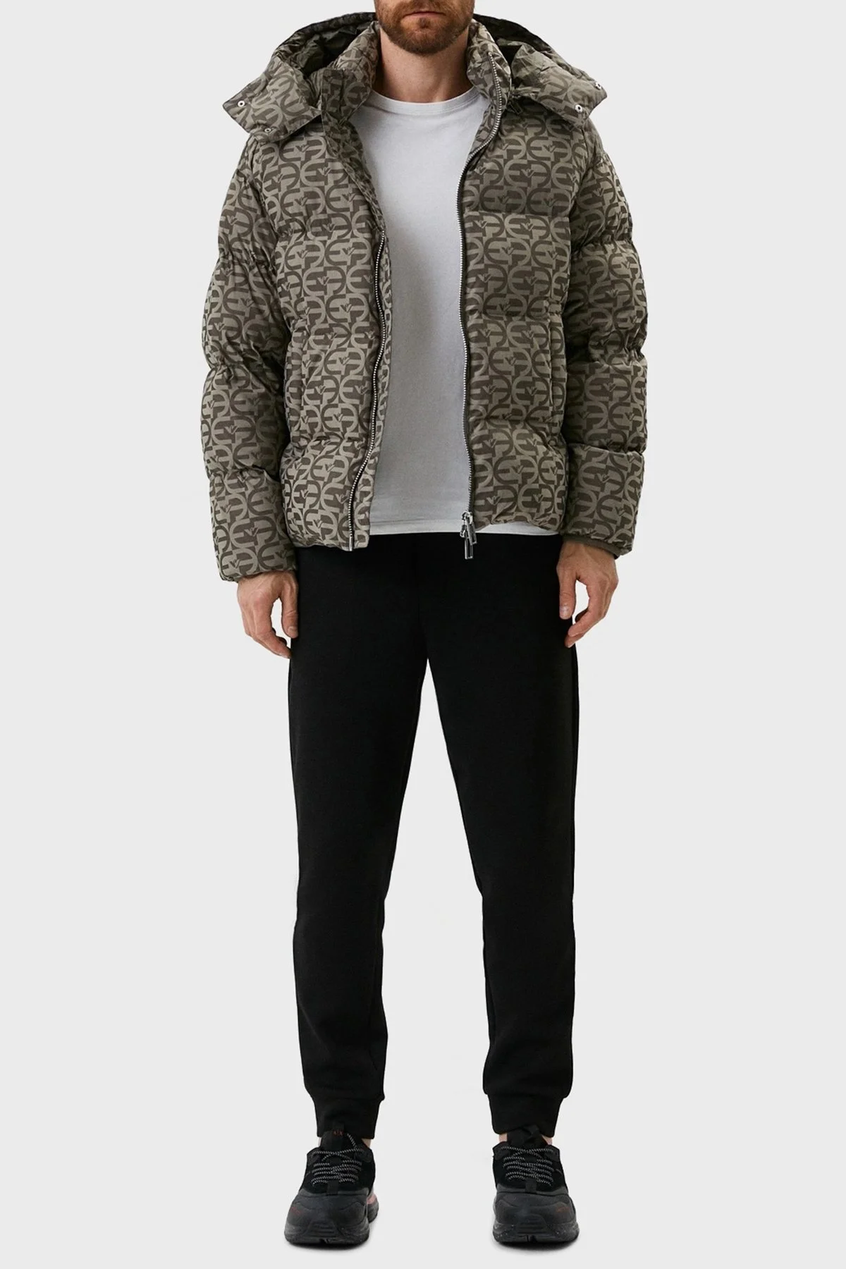 Emporio Armani Suya ve Soğuğa Karşı Dayanıklı Çıkarılabilir Kapüşonlu Slim Fit Erkek Mont 6L1BH2 1NLLZ 0177 AÇIK HAKİ - 2