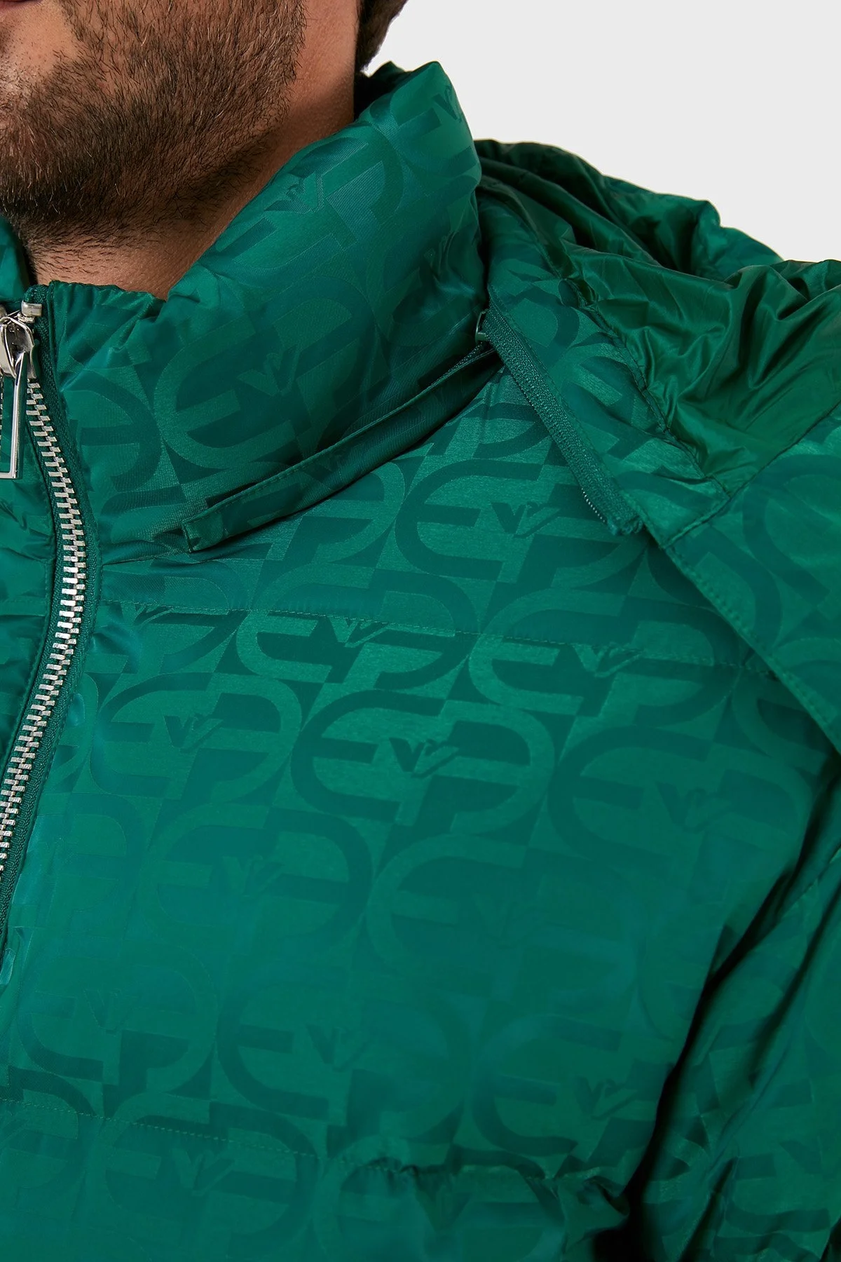 Emporio Armani Suya ve Soğuğa Karşı Dayanıklı Çıkarılabilir Kapüşonlu Slim Fit Erkek Mont 6L1BH2 1NLLZ 0576 YEŞİL - 6