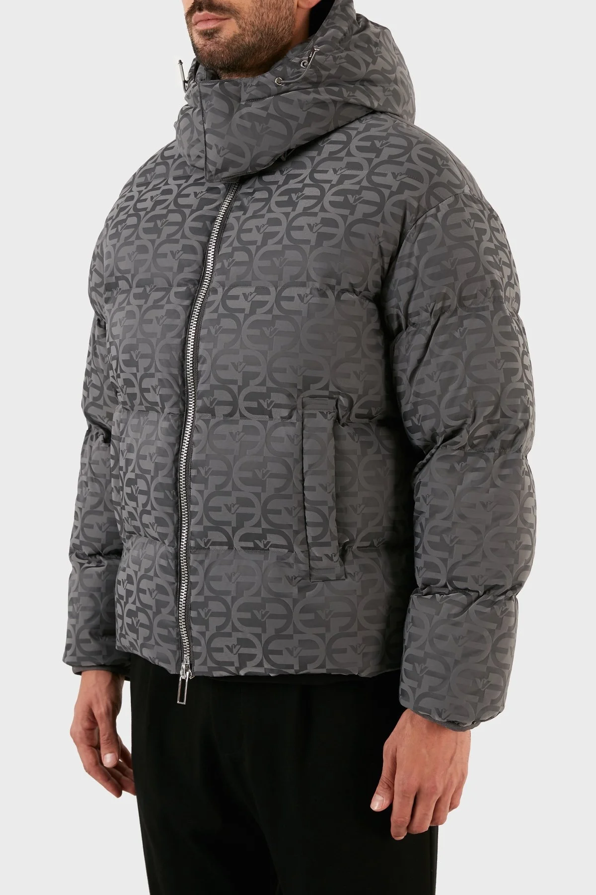 Emporio Armani Suya ve Soğuğa Karşı Dayanıklı Çıkarılabilir Kapüşonlu Slim Fit Erkek Mont 6L1BH2 1NLLZ 0651 ANTRASİT - 7