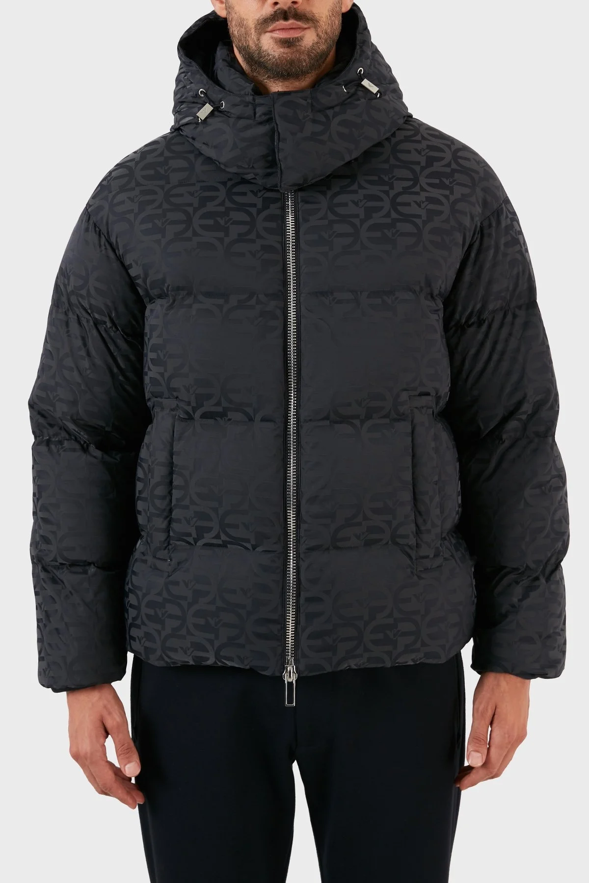 Emporio Armani Suya ve Soğuğa Karşı Dayanıklı Çıkarılabilir Kapüşonlu Slim Fit Erkek Mont 6L1BH2 1NLLZ 0920 LACİVERT - 1