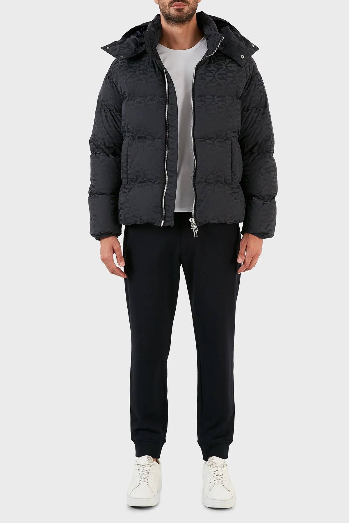 Emporio Armani Suya ve Soğuğa Karşı Dayanıklı Çıkarılabilir Kapüşonlu Slim Fit Erkek Mont 6L1BH2 1NLLZ 0920 LACİVERT - 3