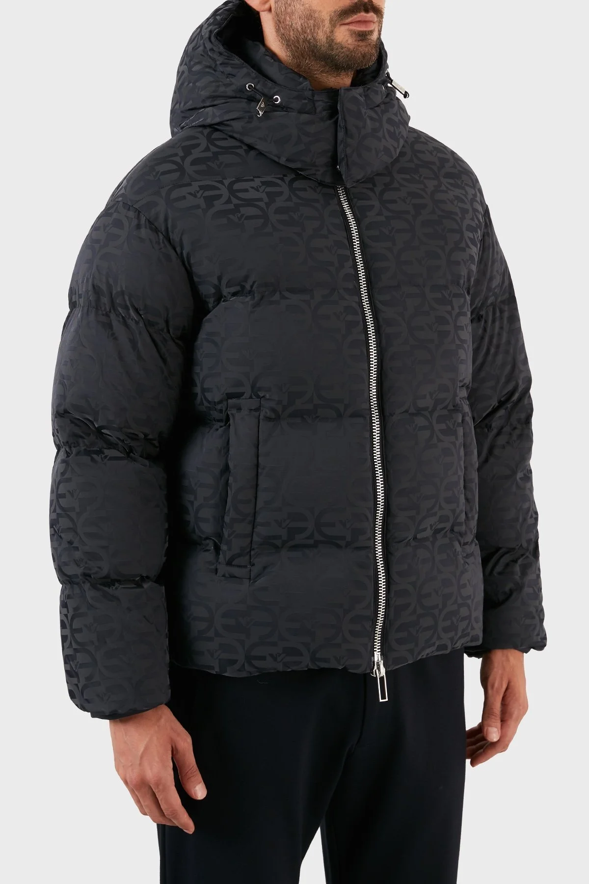 Emporio Armani Suya ve Soğuğa Karşı Dayanıklı Çıkarılabilir Kapüşonlu Slim Fit Erkek Mont 6L1BH2 1NLLZ 0920 LACİVERT - 7