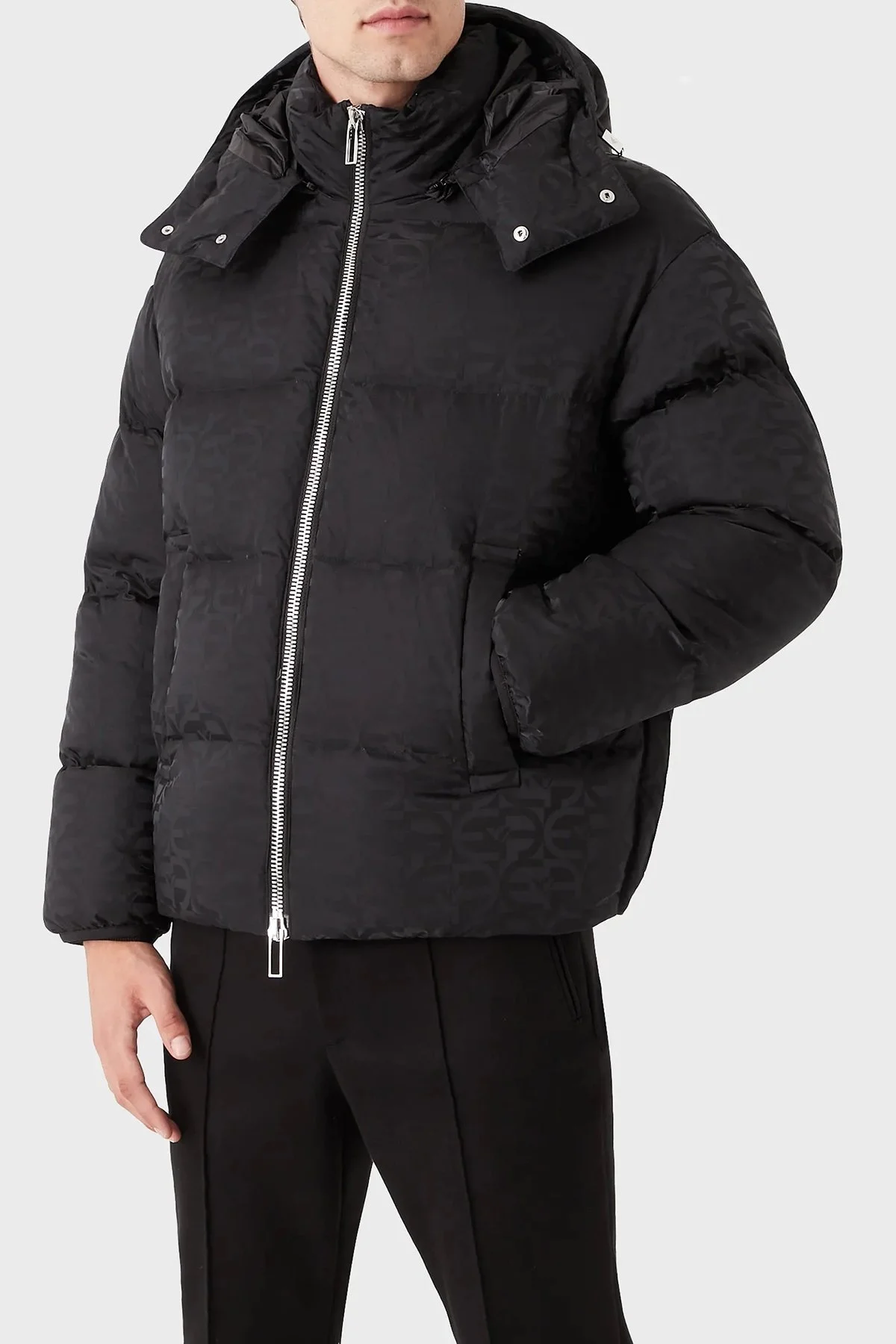 Emporio Armani Suya ve Soğuğa Karşı Dayanıklı Çıkarılabilir Kapüşonlu Slim Fit Erkek Mont 6L1BH2 1NLLZ 0999 SİYAH - 1