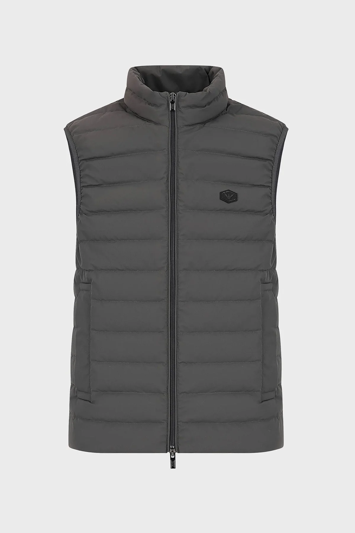 Emporio Armani Suya ve Soğuğa Karşı Dayanıklı Dik Yaka Slim Fit Erkek Yelek 8N1BQ1 1NLRZ 0633 GRİ - 6