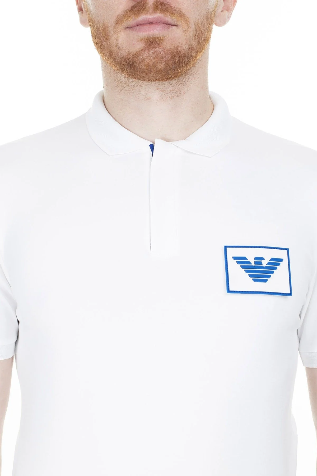 Emporio Armani T Shirt Erkek Polo 3H1F90 1J37Z 0100 BEYAZ - 6