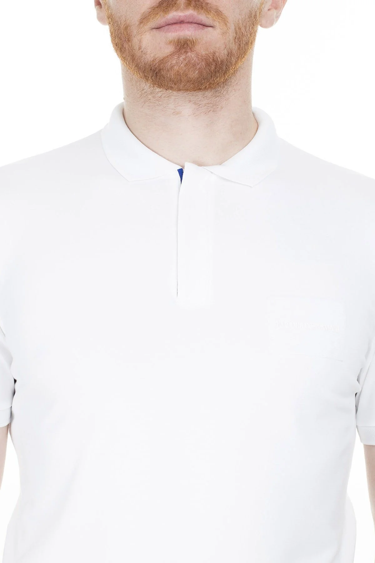 Emporio Armani T Shirt Erkek Polo 3H1F90 1J37Z 0100 BEYAZ - 7