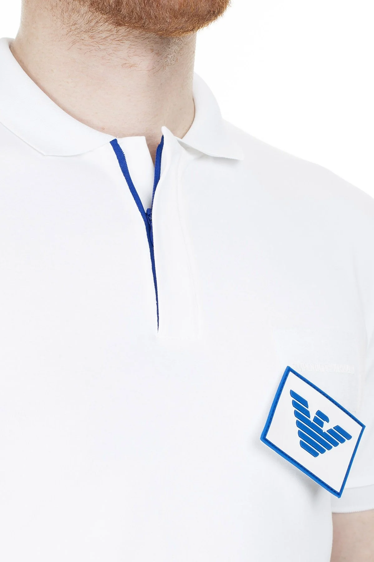 Emporio Armani T Shirt Erkek Polo 3H1F90 1J37Z 0100 BEYAZ - 8