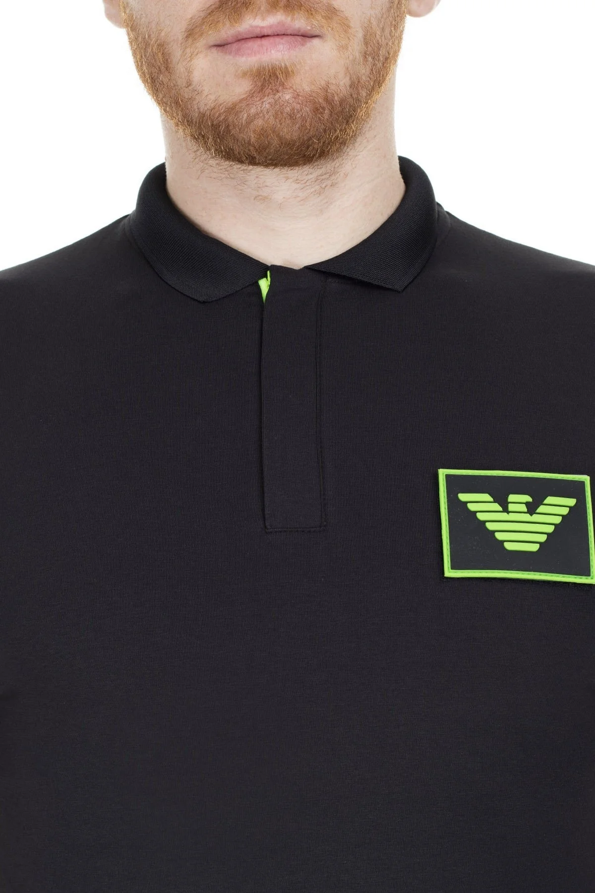 Emporio Armani T Shirt Erkek Polo 3H1F90 1J37Z 0999 SİYAH - 6