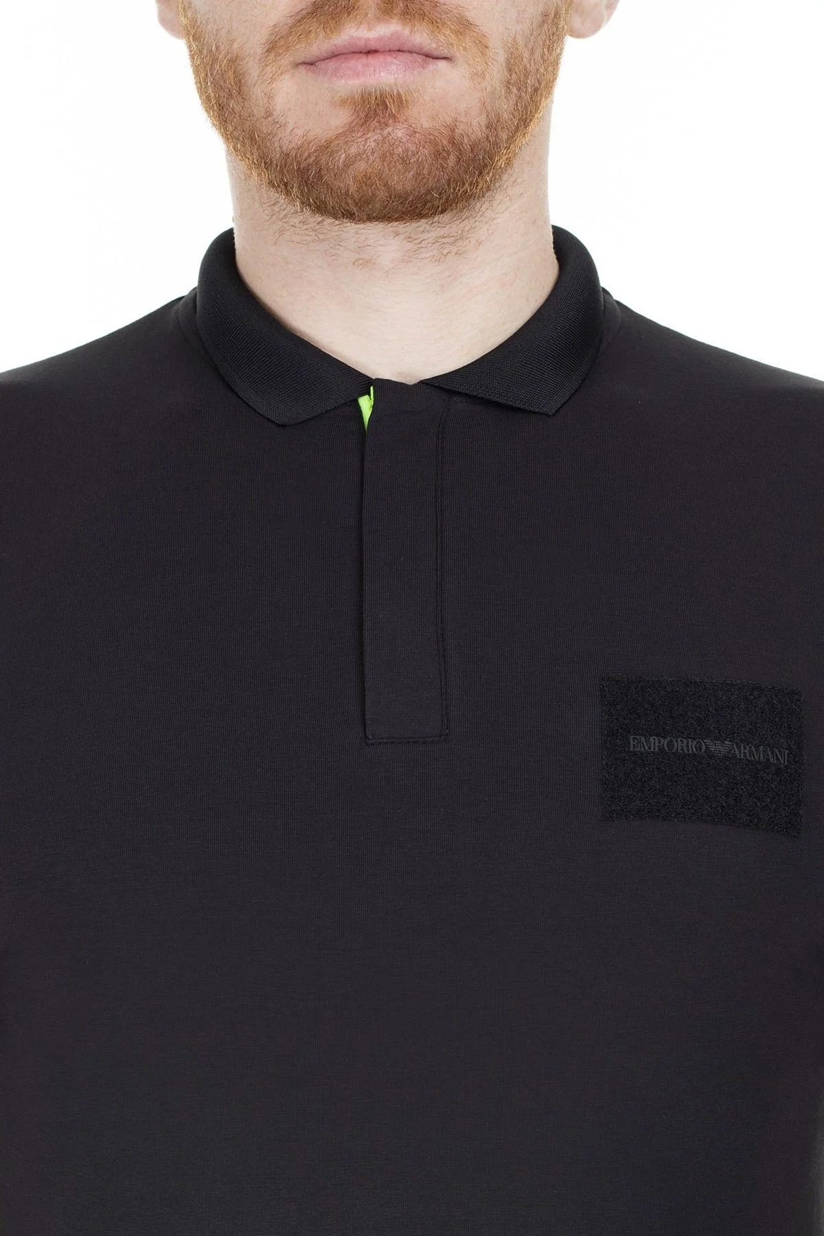 Emporio Armani T Shirt Erkek Polo 3H1F90 1J37Z 0999 SİYAH - 7