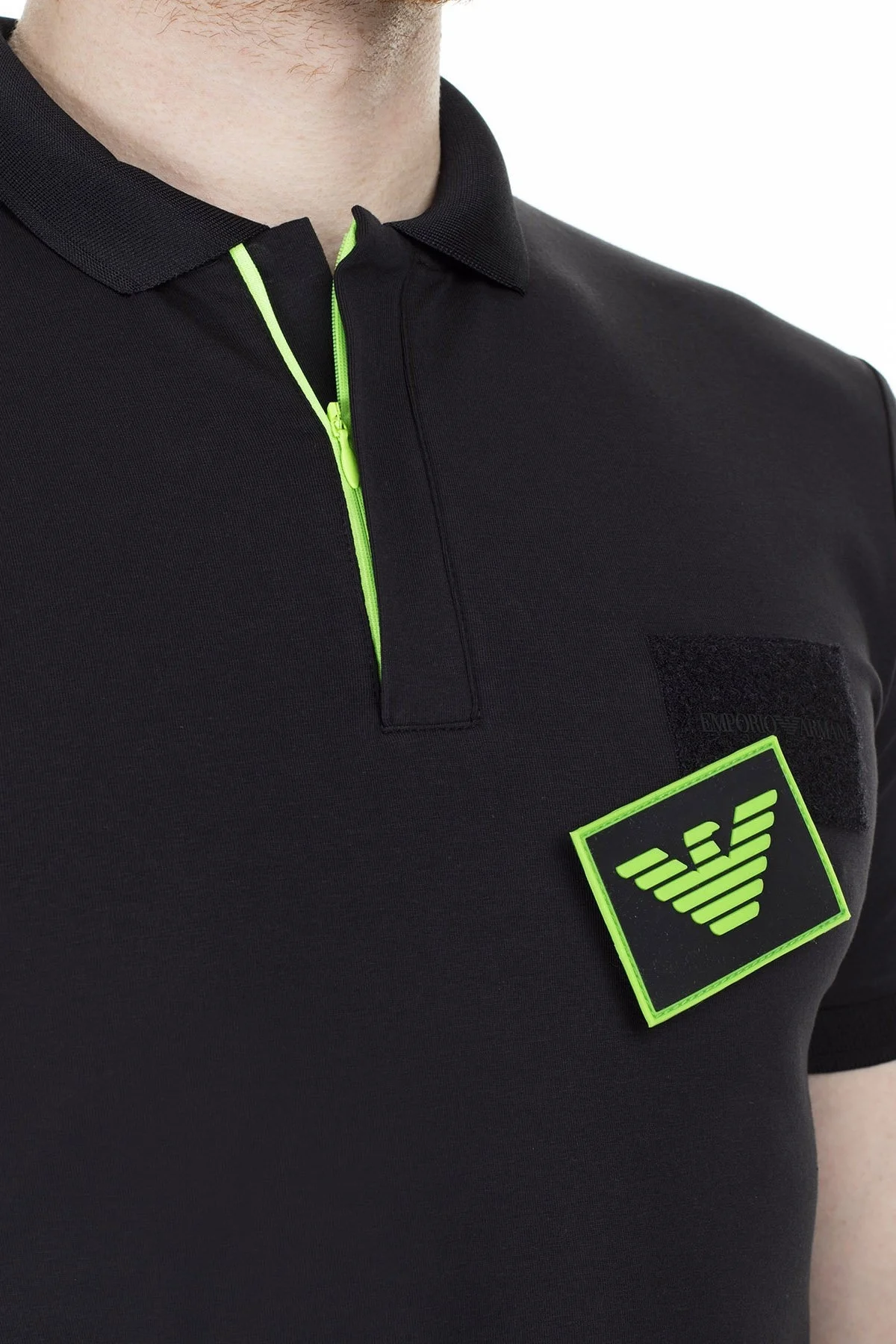 Emporio Armani T Shirt Erkek Polo 3H1F90 1J37Z 0999 SİYAH - 8