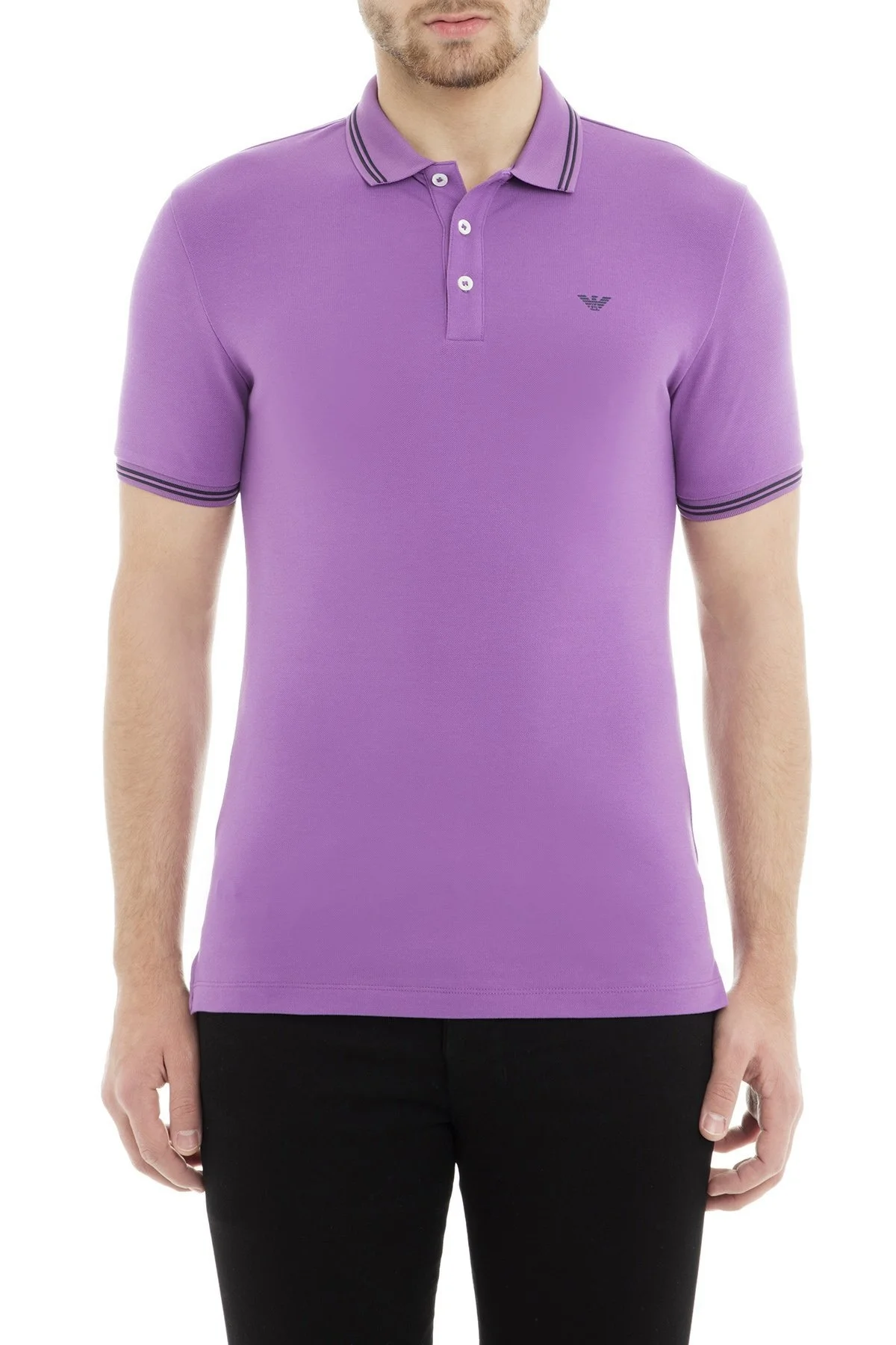Emporio Armani T Shirt Erkek Polo 8N1F30 1JPTZ 0861 MOR - 1