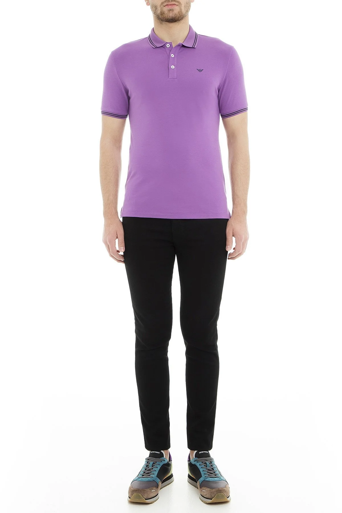 Emporio Armani T Shirt Erkek Polo 8N1F30 1JPTZ 0861 MOR - 5