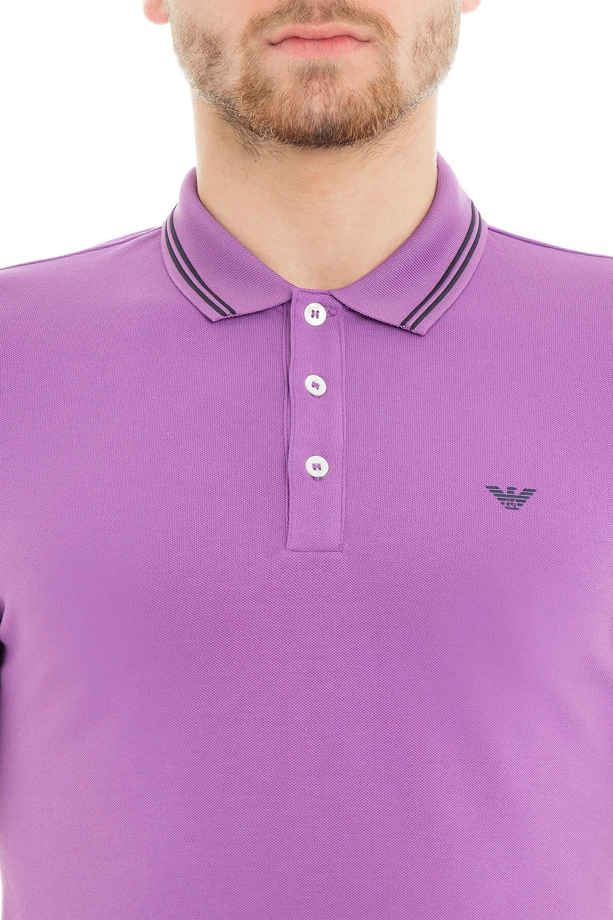 Emporio Armani T Shirt Erkek Polo 8N1F30 1JPTZ 0861 MOR - 6