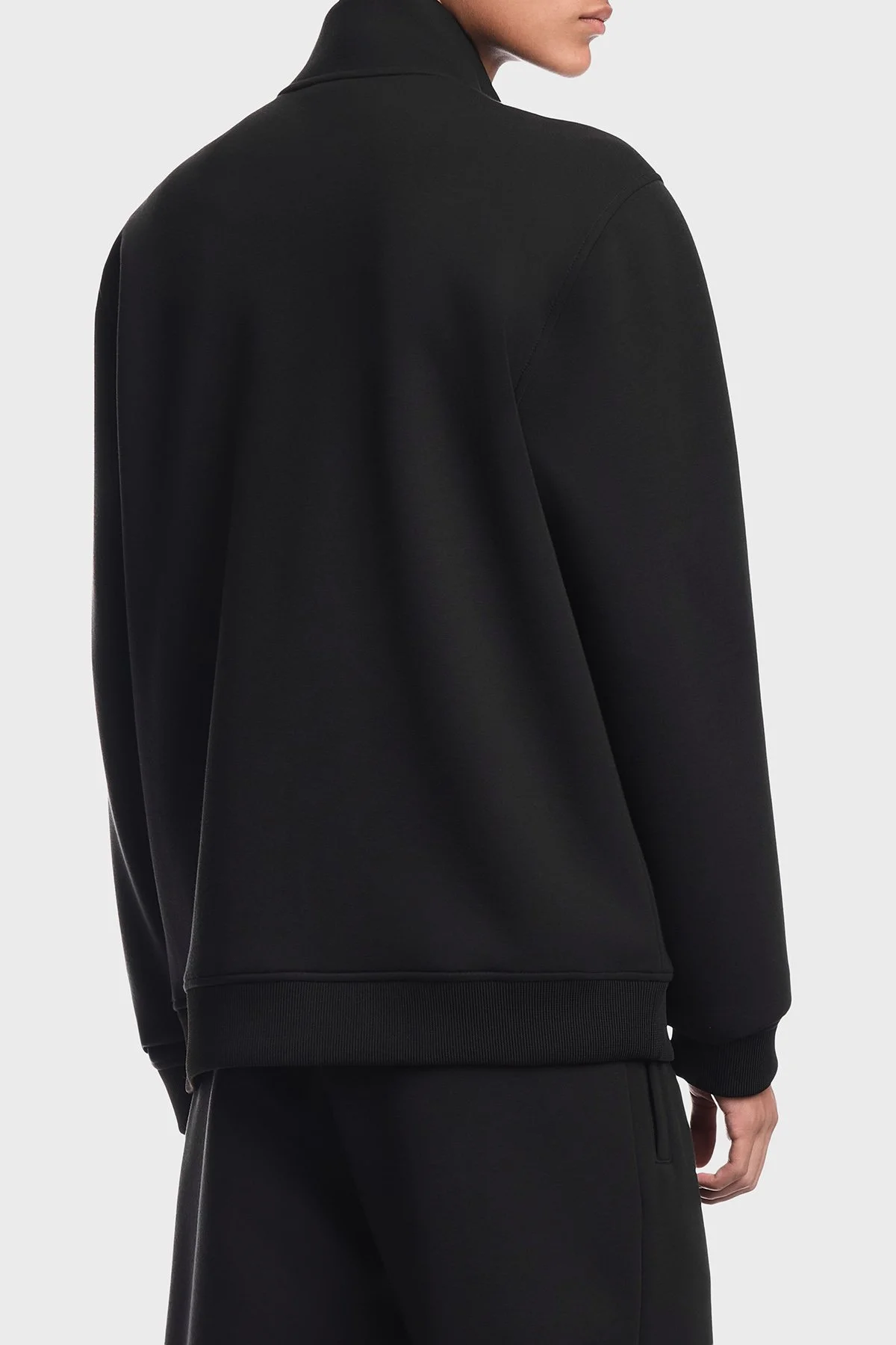Emporio Armani Tam Fermuarlı Modal Jarse Erkek Sweat EM006821 AF17545 UC001 Siyah - 3