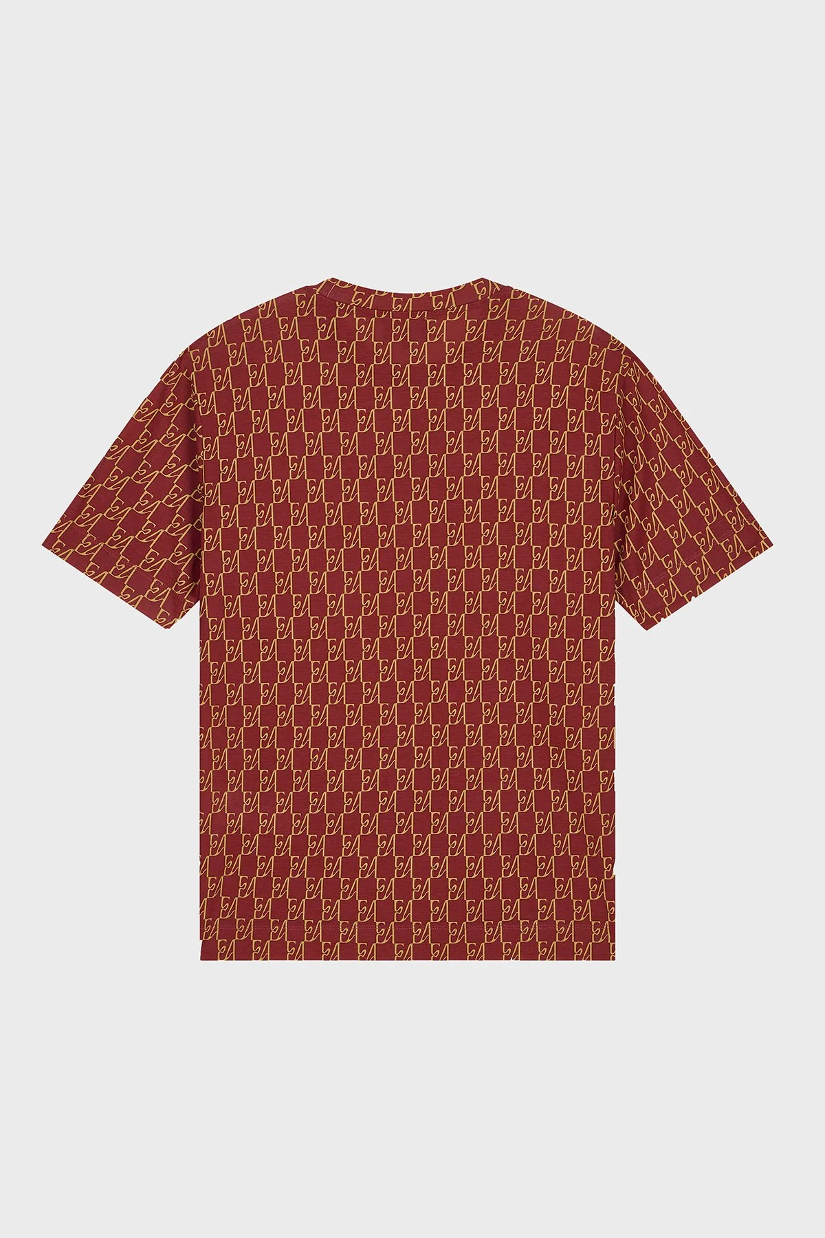 Emporio Armani Tamamı Logolu Bisiklet Yaka Erkek T Shirt EM006812 AF10017 F5094 Bordo - 7