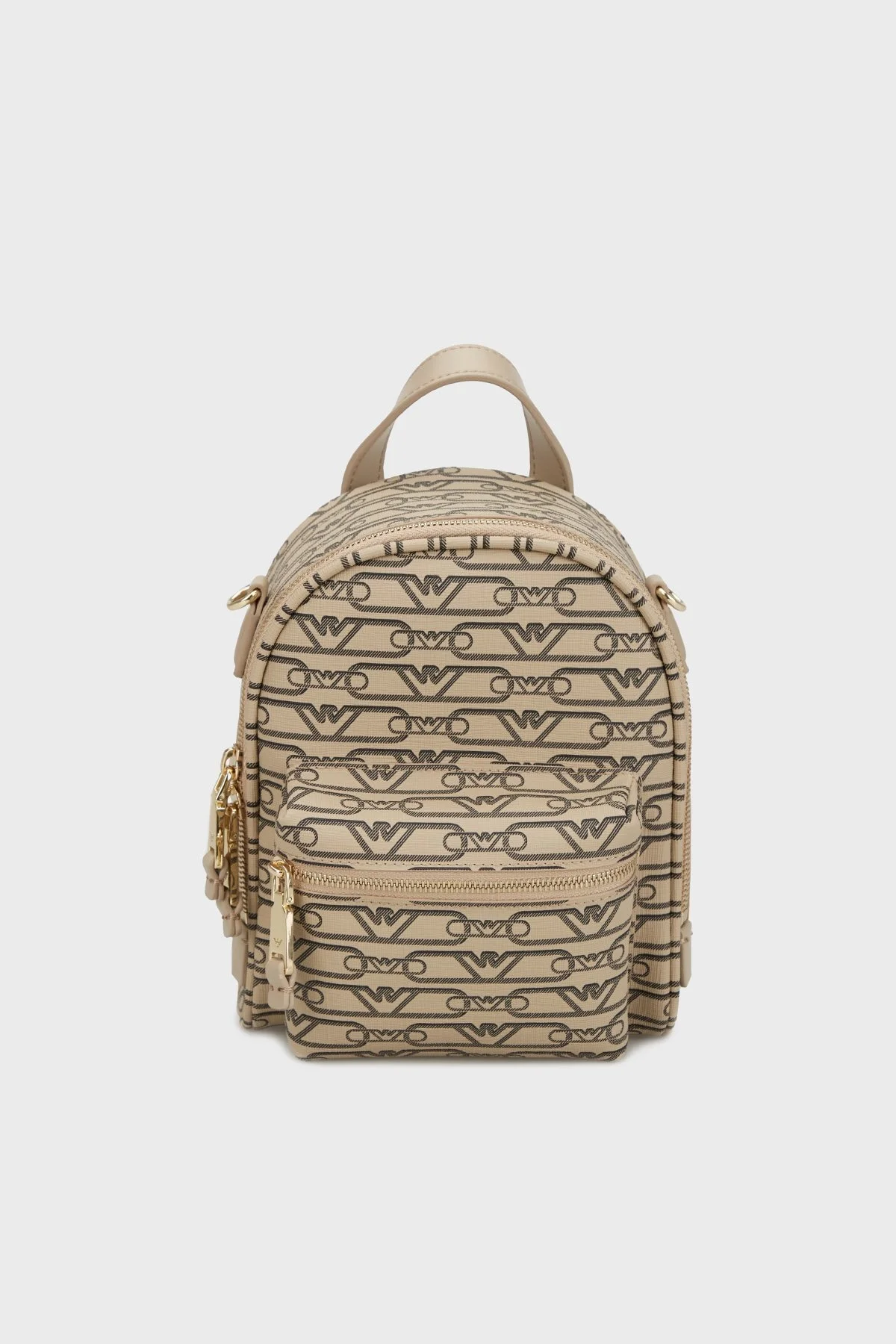 Emporio Armani Tamamı Logolu Çıkarılabilir Askılı Bayan Çanta EW000358 AF11951 F1074 EKRU-SİYAH - 1