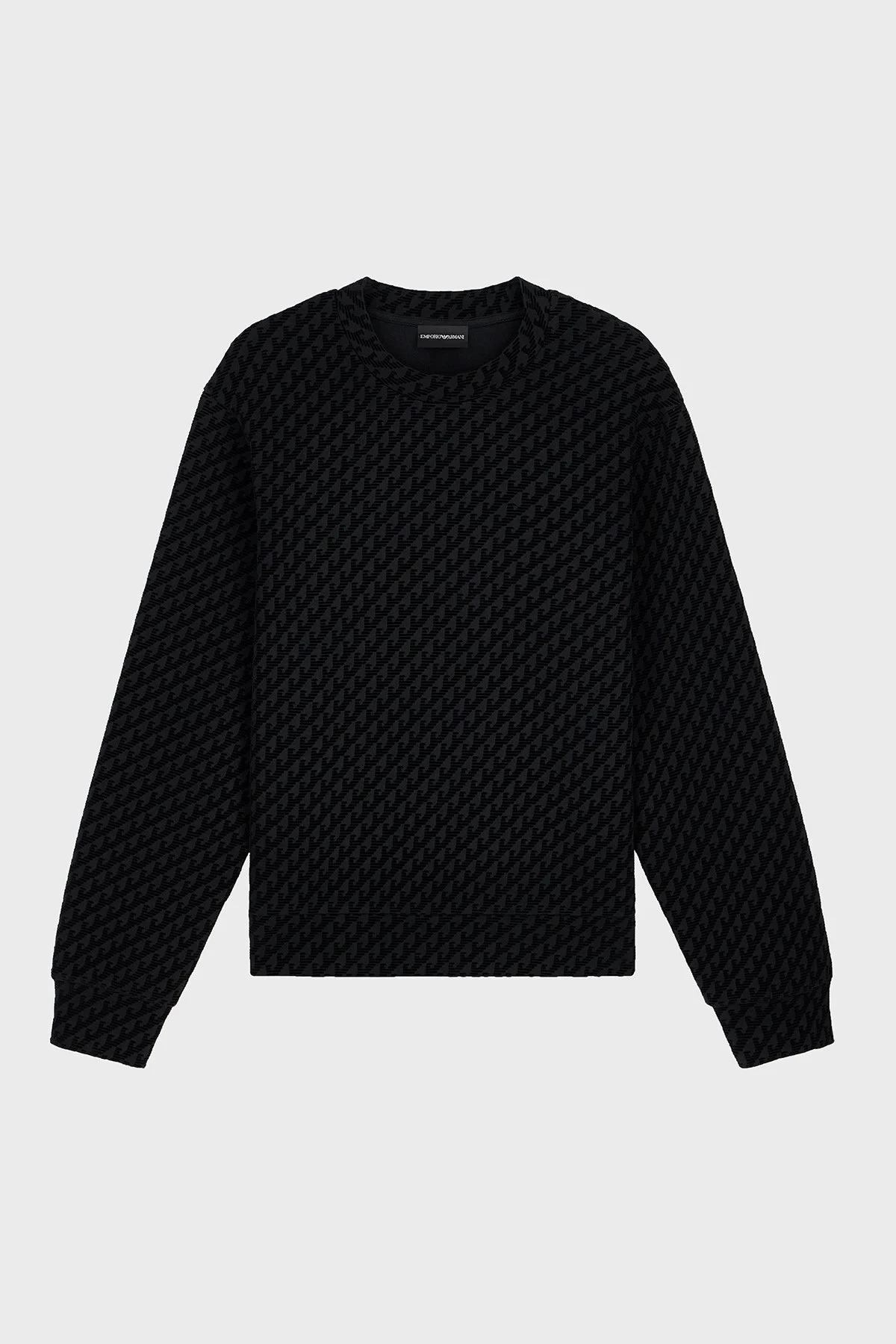 Emporio Armani Tamamı Logolu Pamuklu Bisiklet Yaka Erkek Sweat EM006874 AF10013 FC375 Siyah - 6