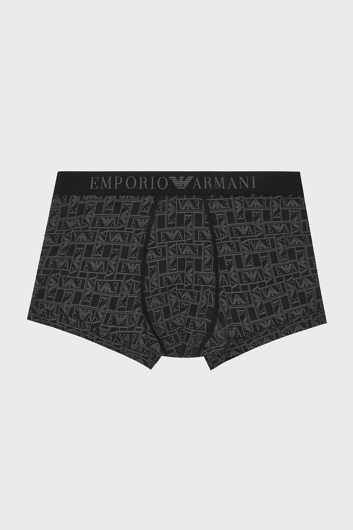 Emporio Armani Tamamı Logolu Pamuklu Esnek Erkek Boxer 111389 3F506 29221 SİYAH - 1