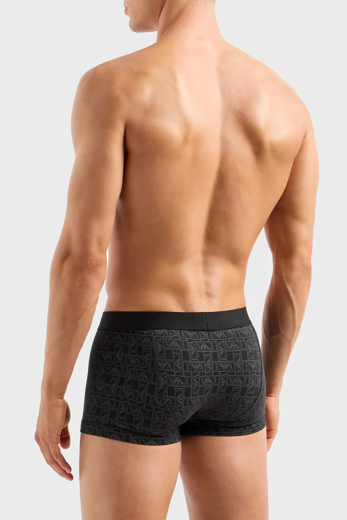 Emporio Armani Tamamı Logolu Pamuklu Esnek Erkek Boxer 111389 3F506 29221 SİYAH - 3