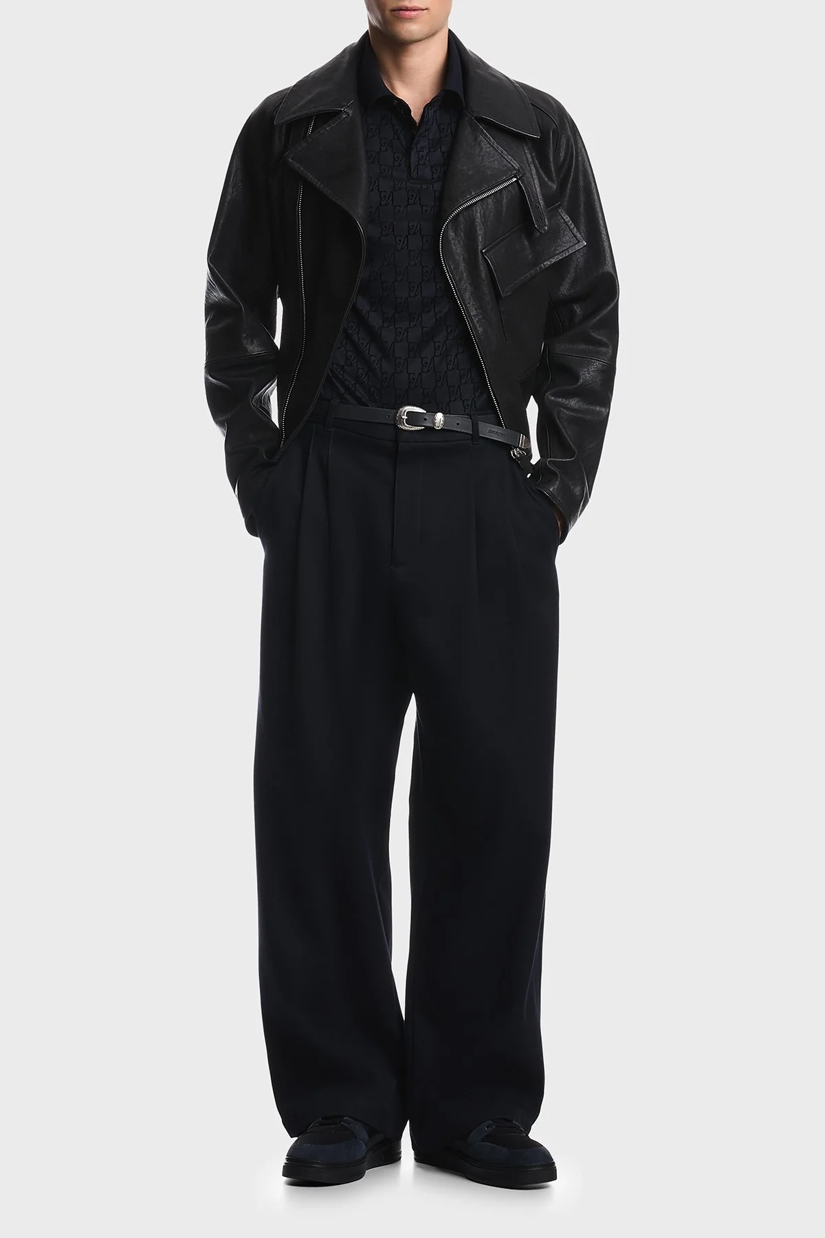 Emporio Armani Tamamı Logolu Pamuklu Regular Fit Erkek Polo EM007339 AF10017 FB569 Lacivert - 2