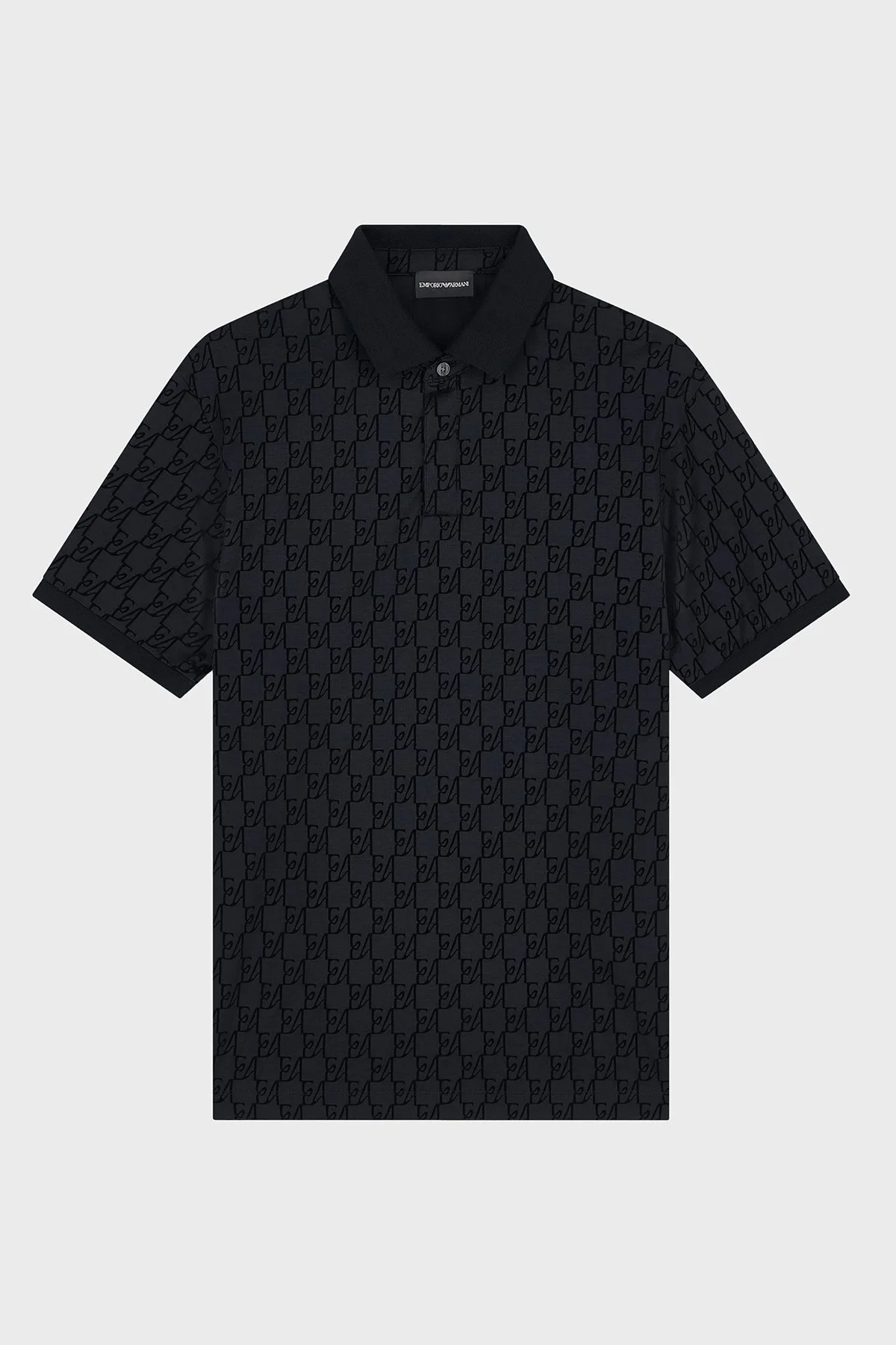 Emporio Armani Tamamı Logolu Pamuklu Regular Fit Erkek Polo EM007339 AF10017 FB569 Lacivert - 5