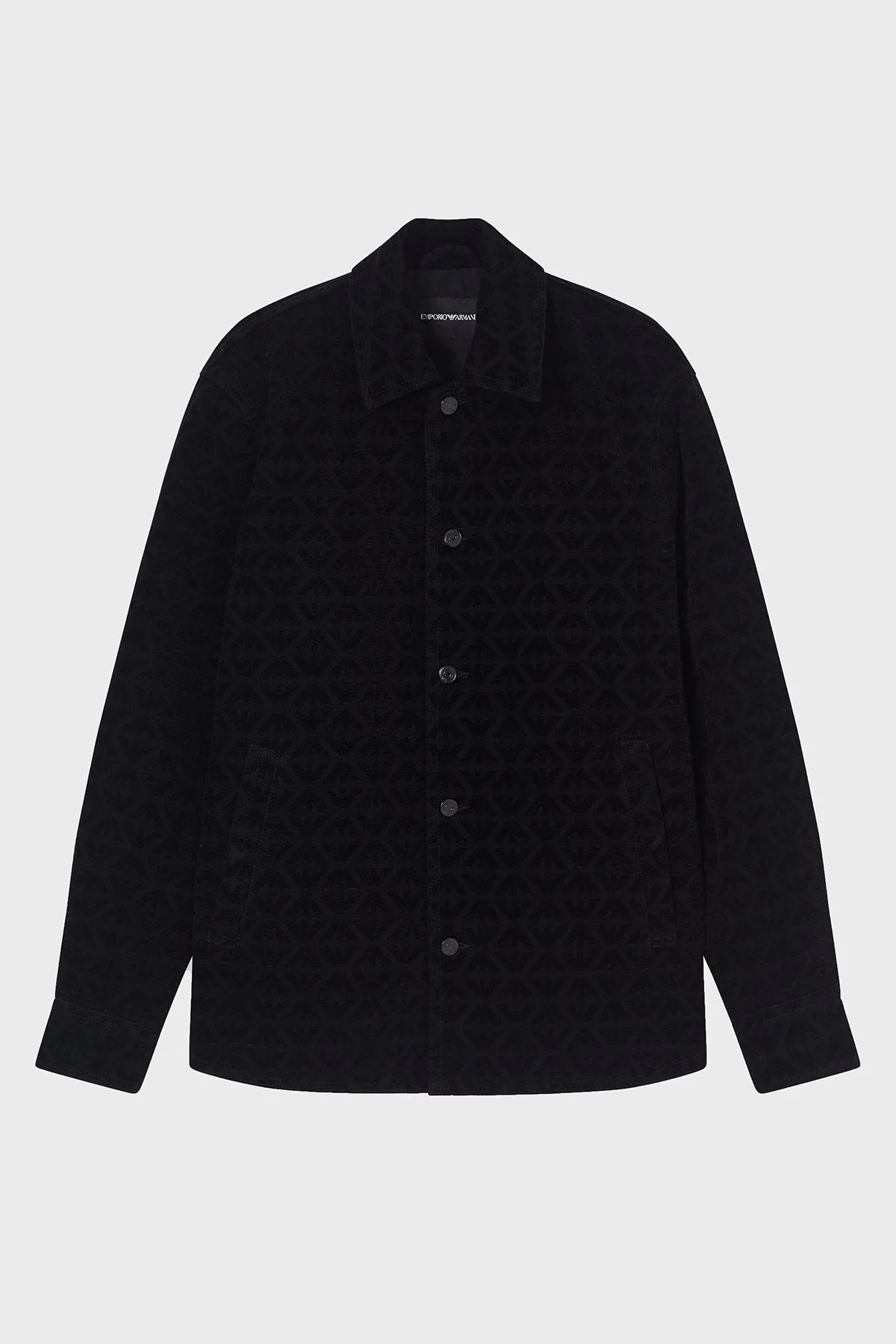 Emporio Armani Tamamı Logolu Pamuklu Regular Fit Klasik Yaka Erkek Mont EM004958 AF24360 MC002 SİYAH - 2