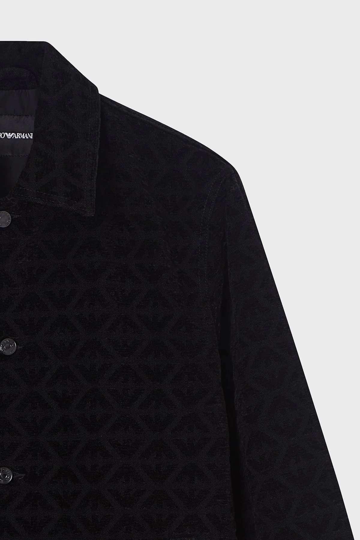 Emporio Armani Tamamı Logolu Pamuklu Regular Fit Klasik Yaka Erkek Mont EM004958 AF24360 MC002 SİYAH - 4