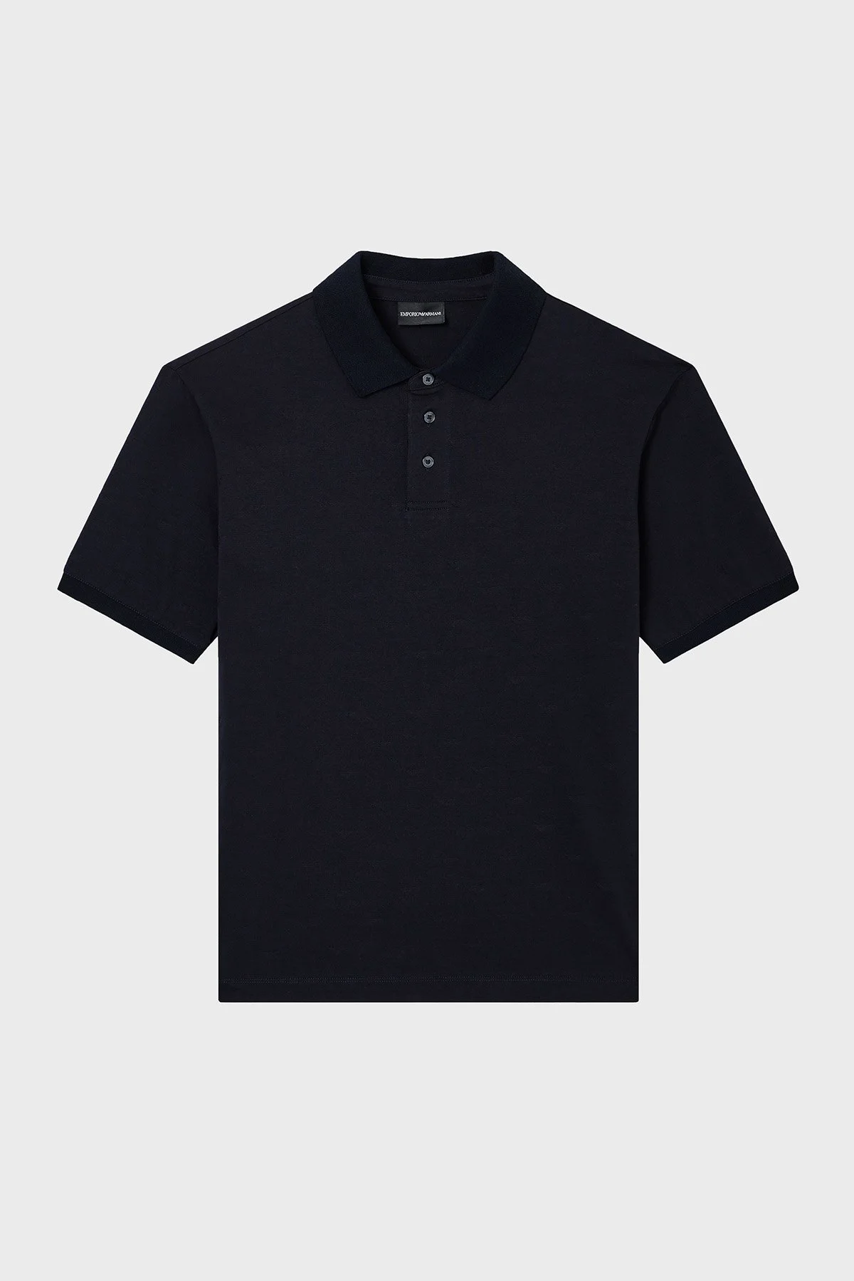 Emporio Armani Tamamı Logolu Pamuklu Slim Fit Düğmeli Erkek Polo EM004912 AF10762 FB469 LACİVERT - 5