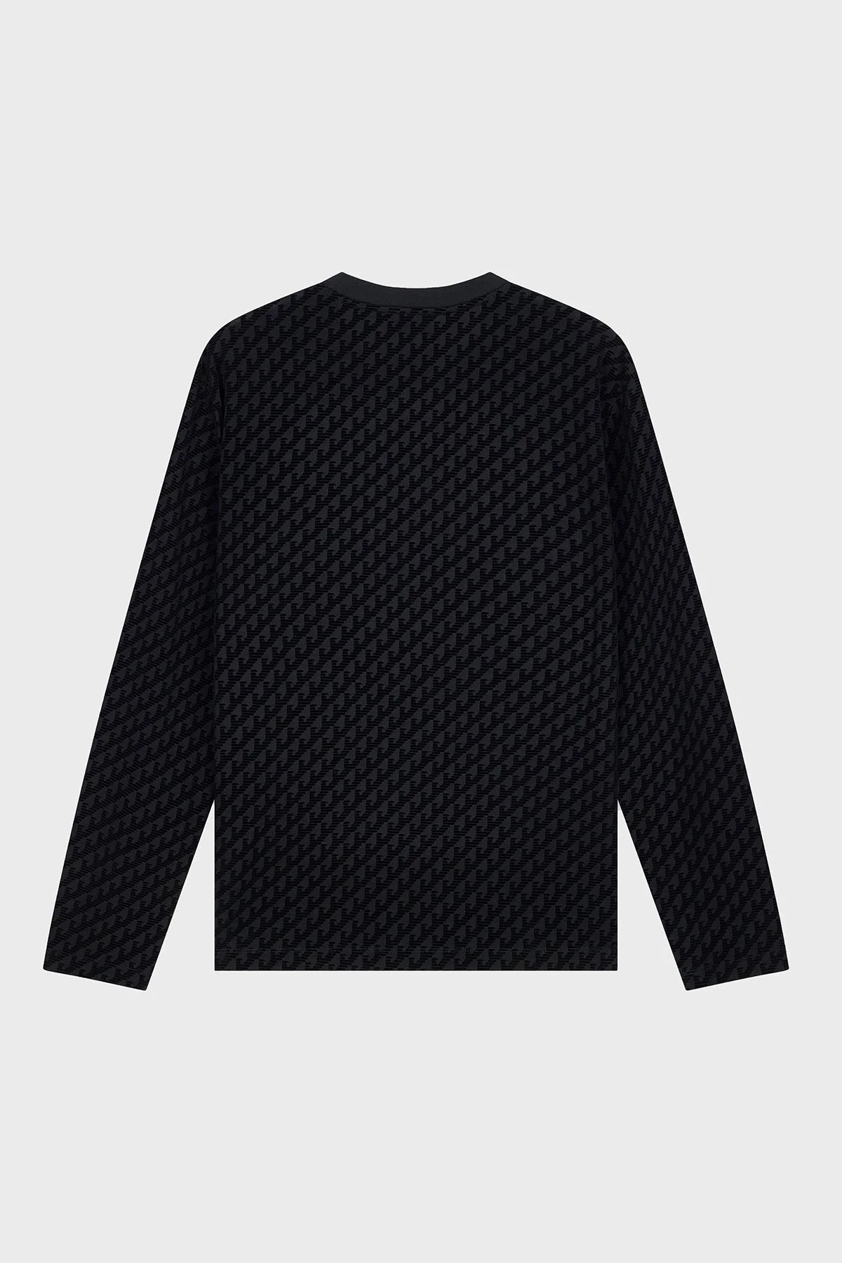 Emporio Armani Tamamı Logolu Regular Fit Bisiklet Yaka Erkek T Shirt EM007338 AF10017 FC375 Siyah - 7