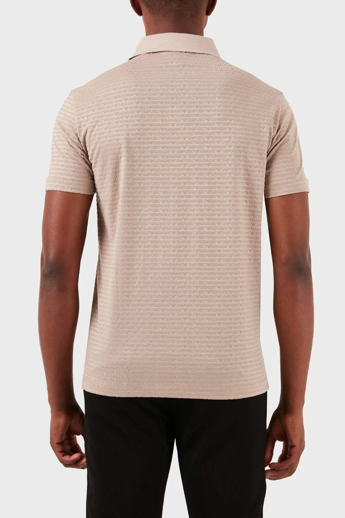 Emporio Armani Tamamı Logolu Regular Fit Erkek Polo Yaka T Shirt 3D1FS0 1JUVZ 01M5 BEJ - 9