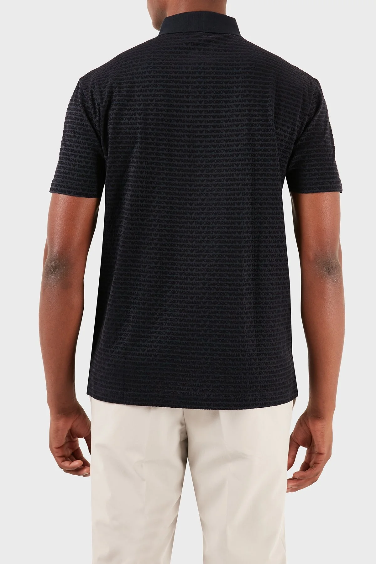 Emporio Armani Tamamı Logolu Regular Fit Erkek Polo Yaka T Shirt 3D1FS0 1JUVZ 0920 LACİVERT - 2
