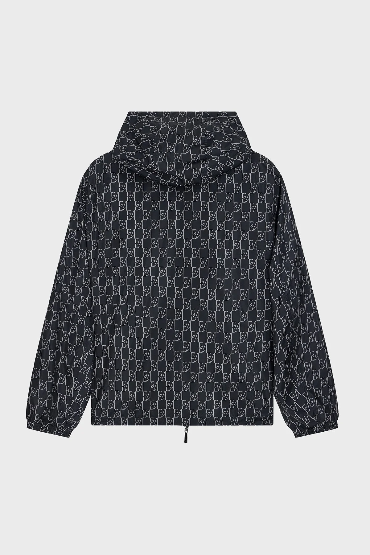 Emporio Armani Tamamı Logolu Suya Dayanıklı Kapüşonlu Erkek Ceket EM006751 AF12021 FB517 Lacivert - 6