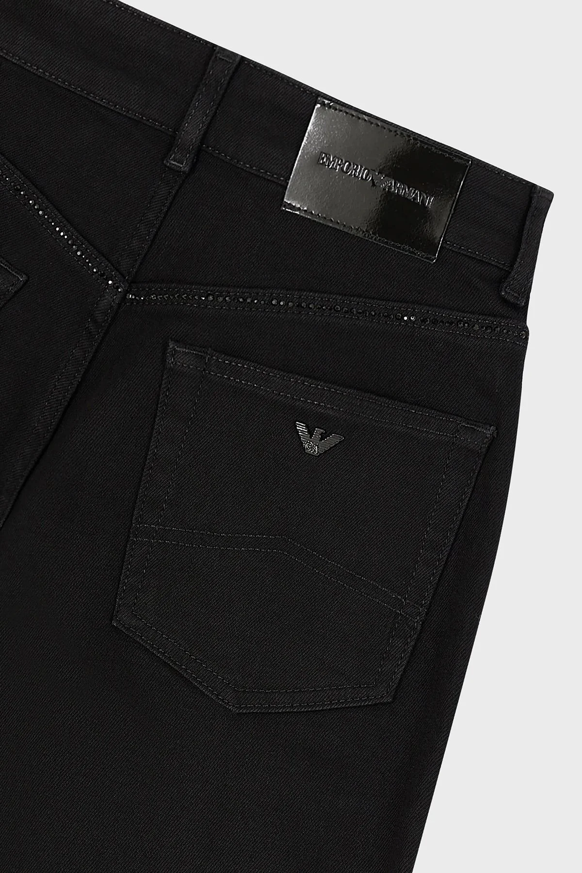 Emporio Armani Taş Detaylı Pamuklu Normal Bel Straight J36 Jeans Bayan Kot Pantolon 6R2J36 2DAFZ 0005 SİYAH - 6
