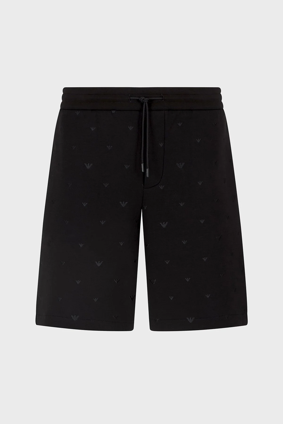 Emporio Armani Tümü Logolu Regular Fit Bermuda Erkek Short EM001403 AF10013 FC185 SİYAH - 10