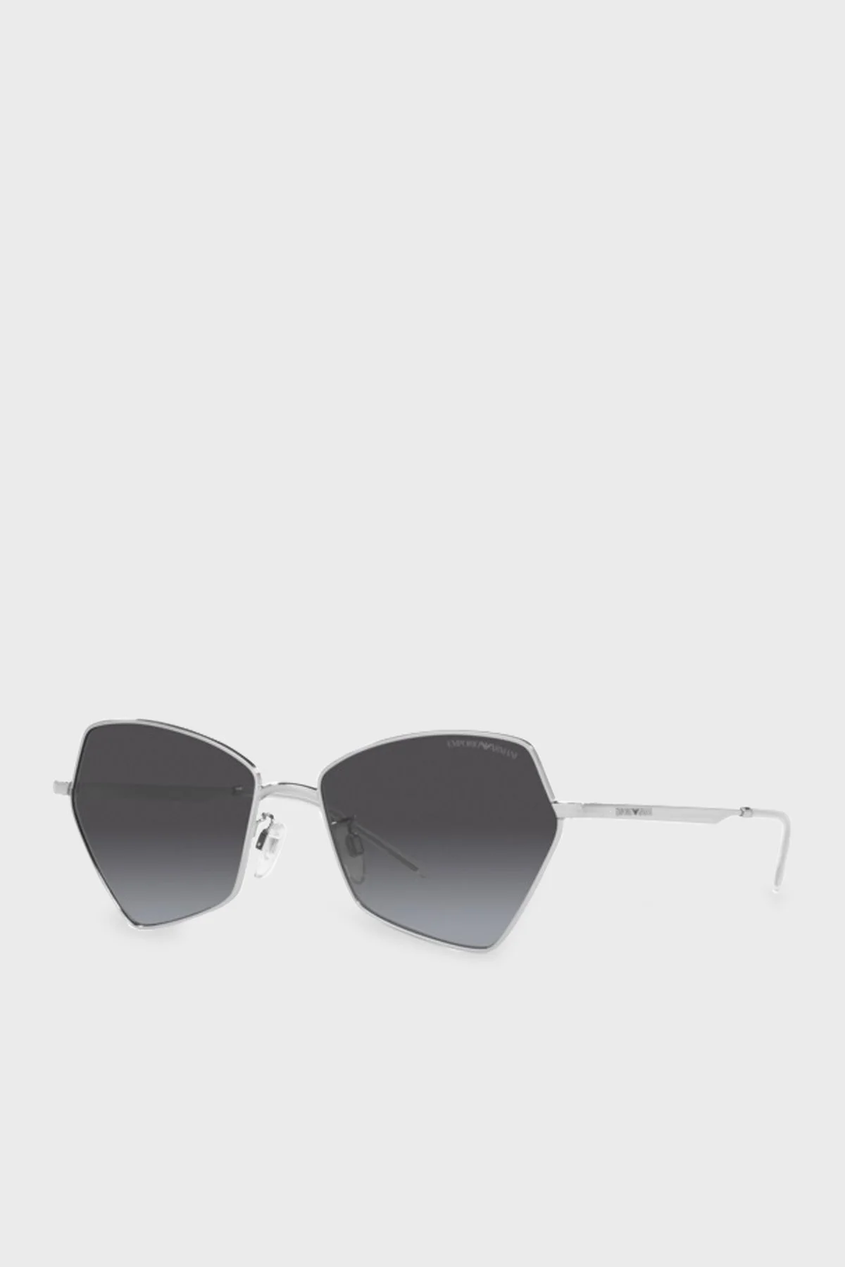 Emporio Armani UV Korumalı Kelebek Güneş Bayan Gözlük 0EA2127 30158G 56 Gümüş-Degrade Siyah - 1