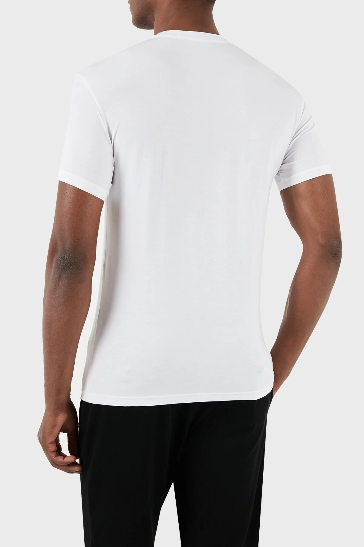 Emporio Armani V Yaka Regular Fit Erkek T Shirt 112010 3F511 00010 BEYAZ - 3