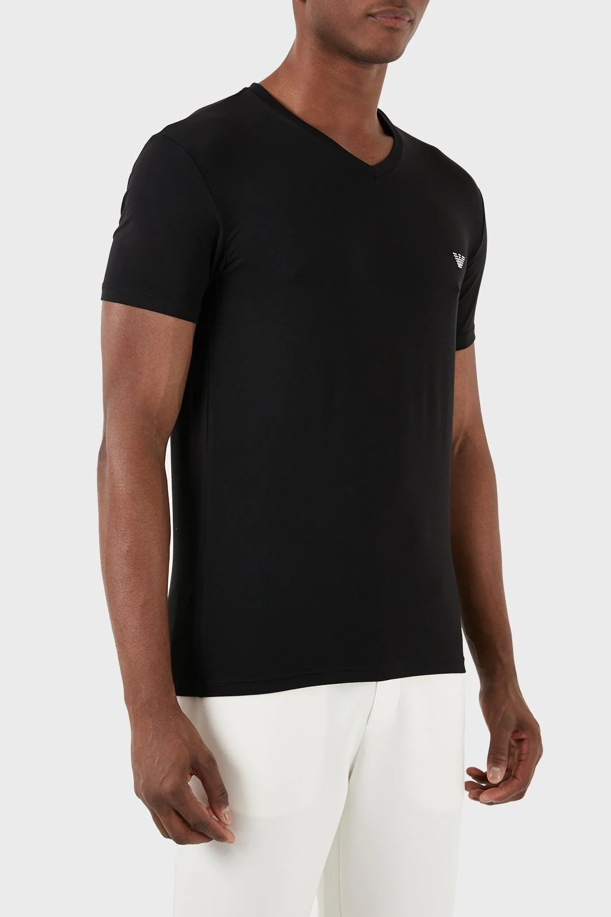 Emporio Armani V Yaka Regular Fit Erkek T Shirt 112010 3F511 00020 SİYAH - 7